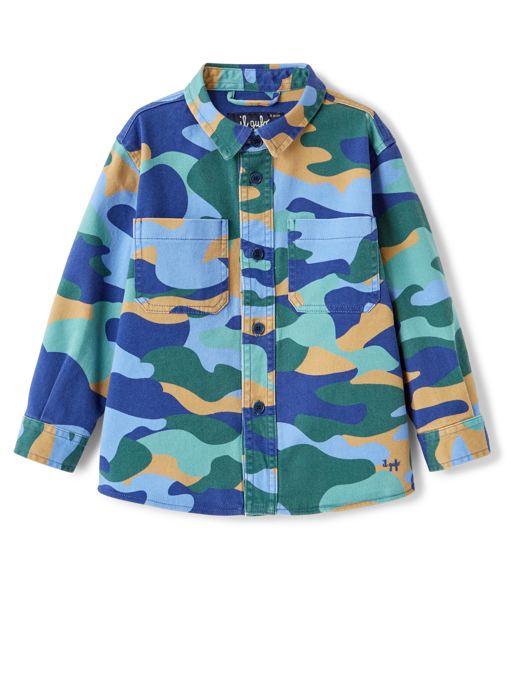 Camouflage patterned jacket - Blue | Il Gufo