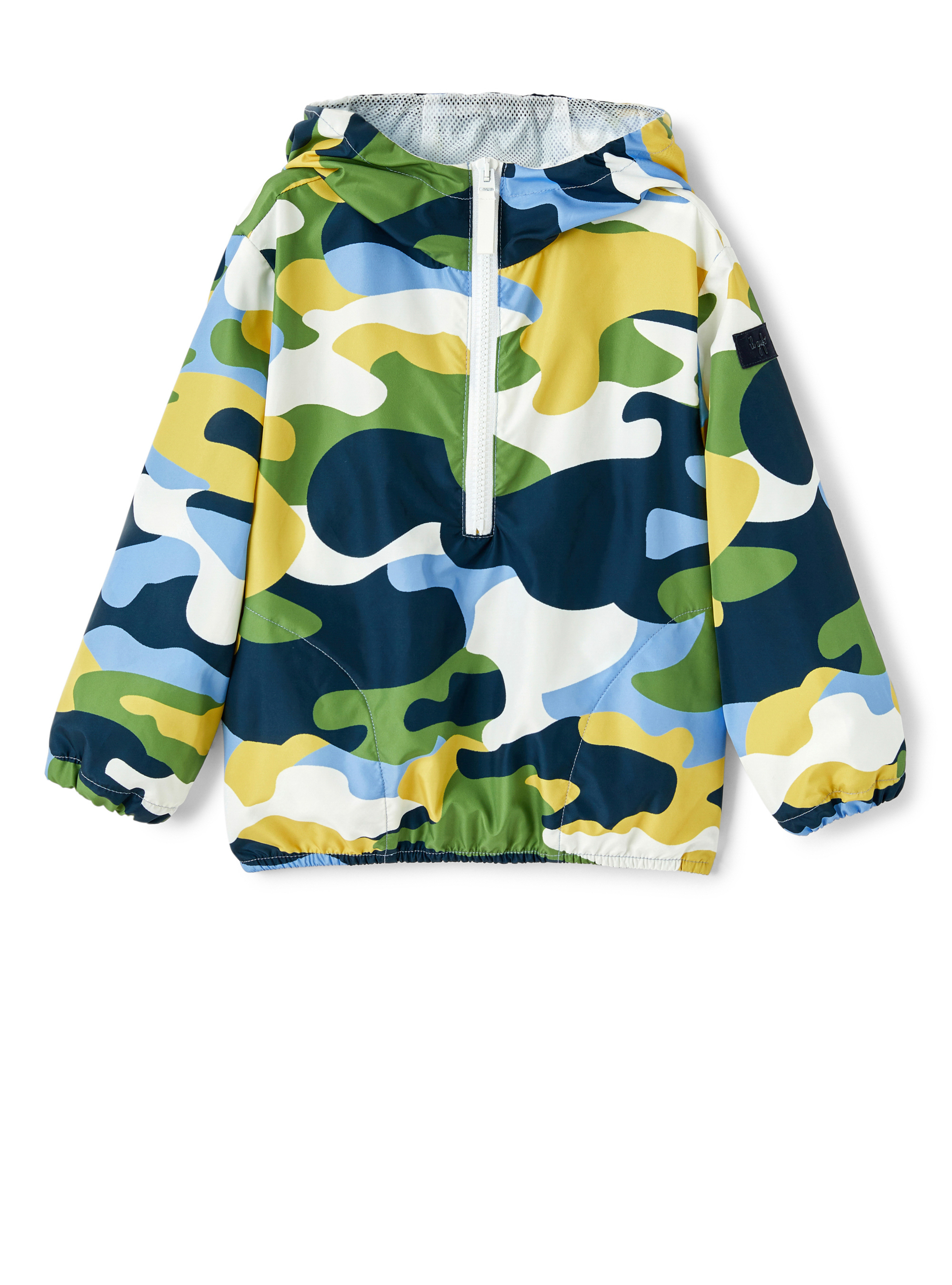 Camouflage nylon jacket - Blue | Il Gufo
