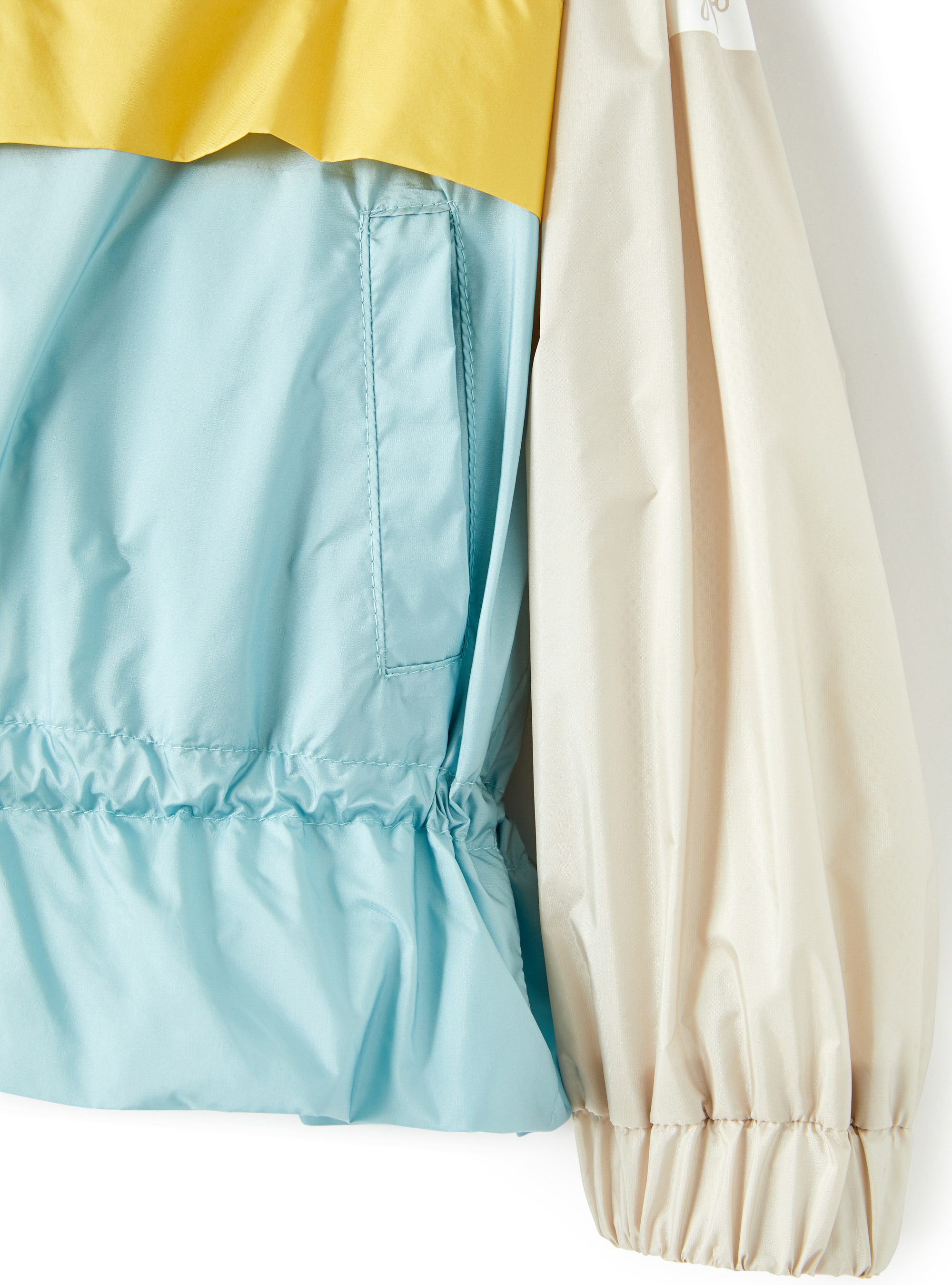 Color block nylon jacket - Beige | Il Gufo