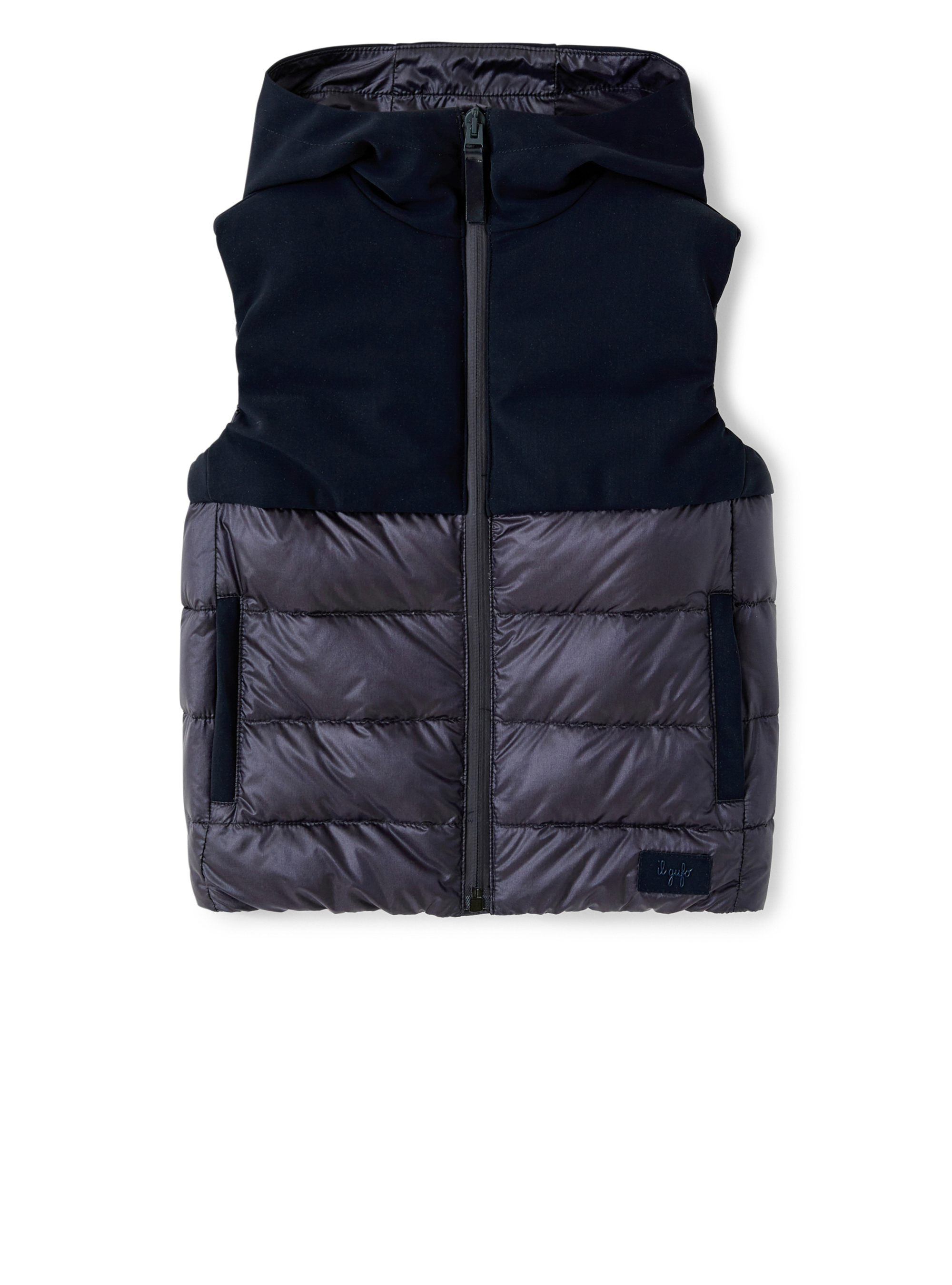 Padded vest made of Sensitive® Fabric - Blue | Il Gufo