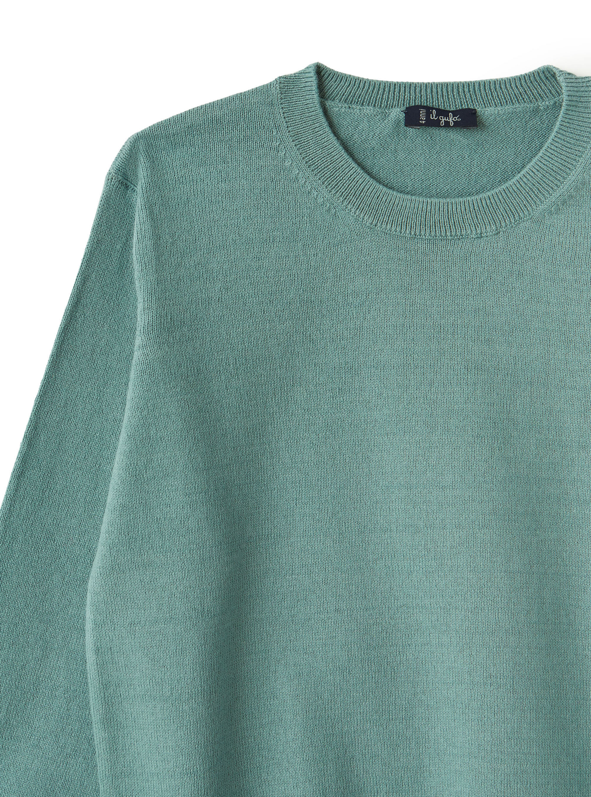 Organic cotton green sweater - Green | Il Gufo
