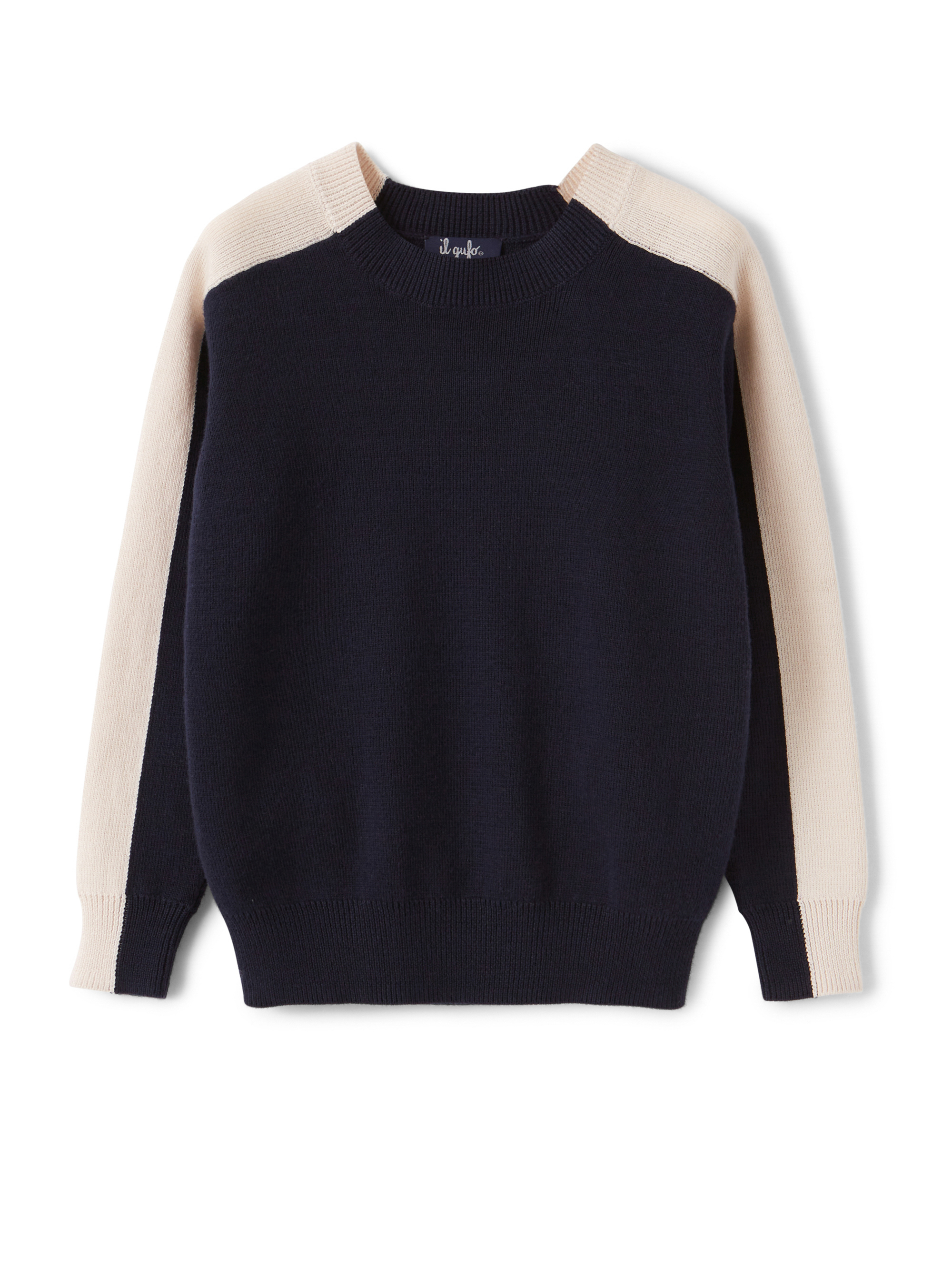 Sweater with white side band - Sweaters - Il Gufo