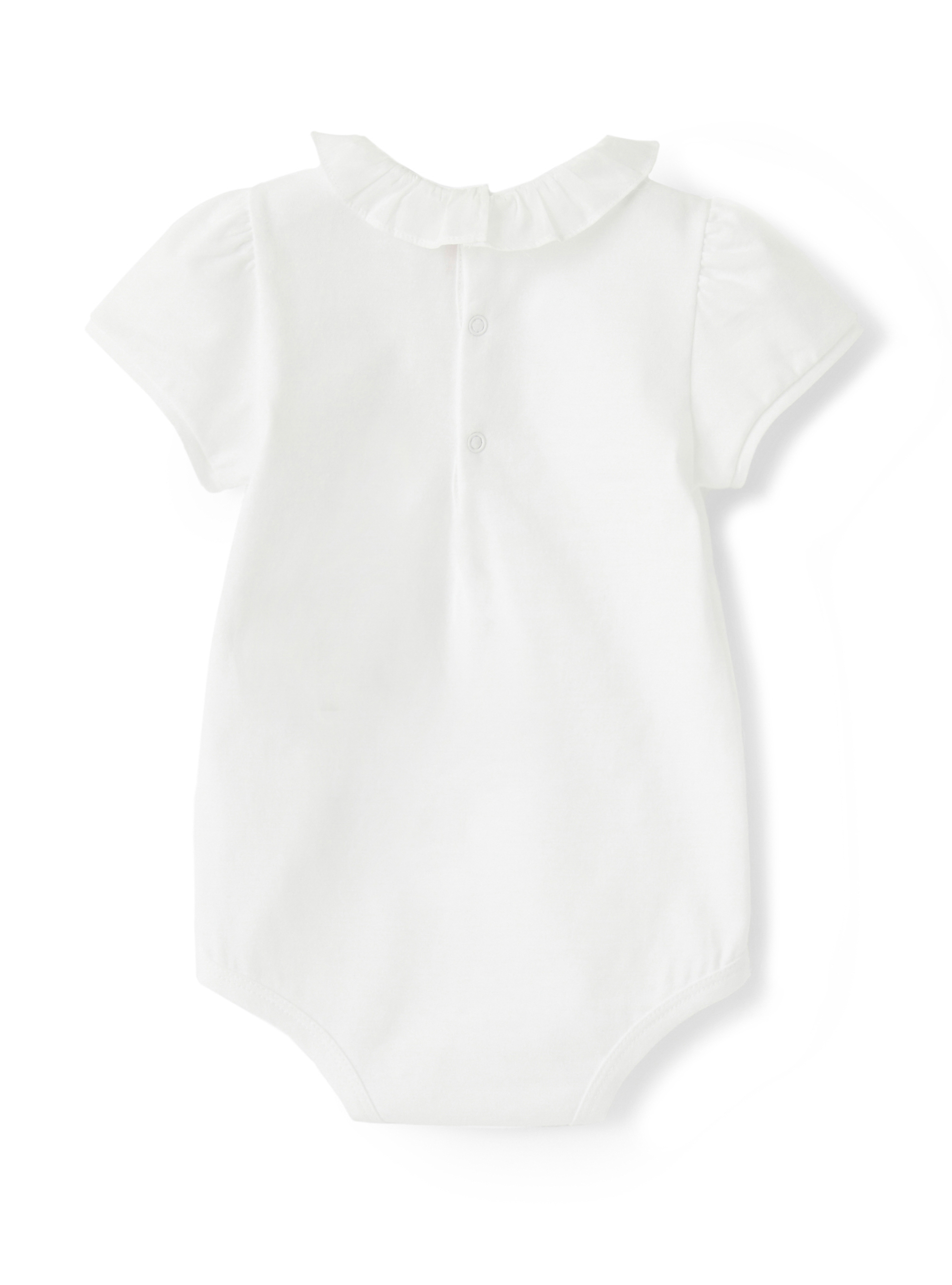 Jersey body with Pierrot collar - White | Il Gufo