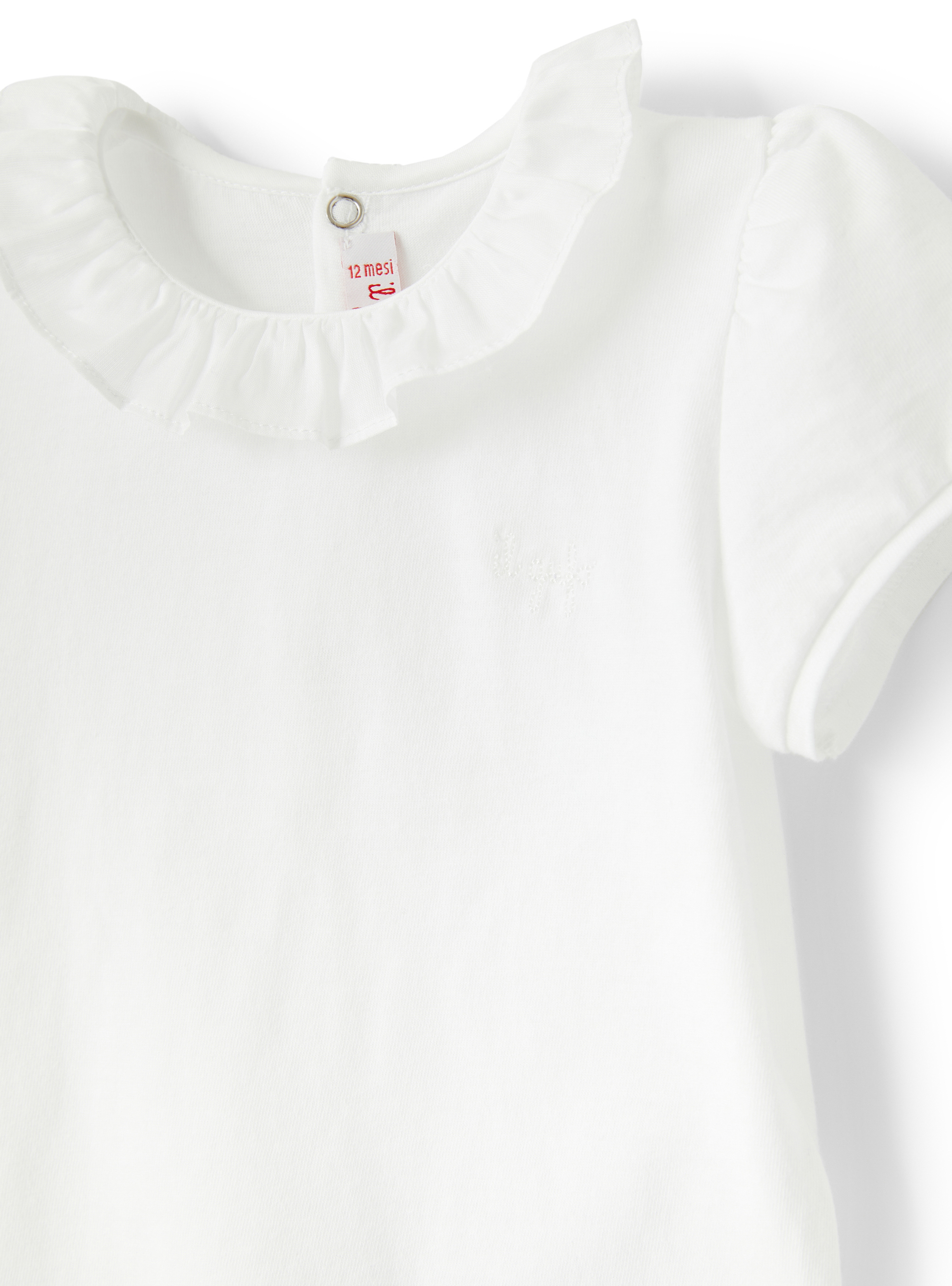 Jersey body with Pierrot collar - White | Il Gufo