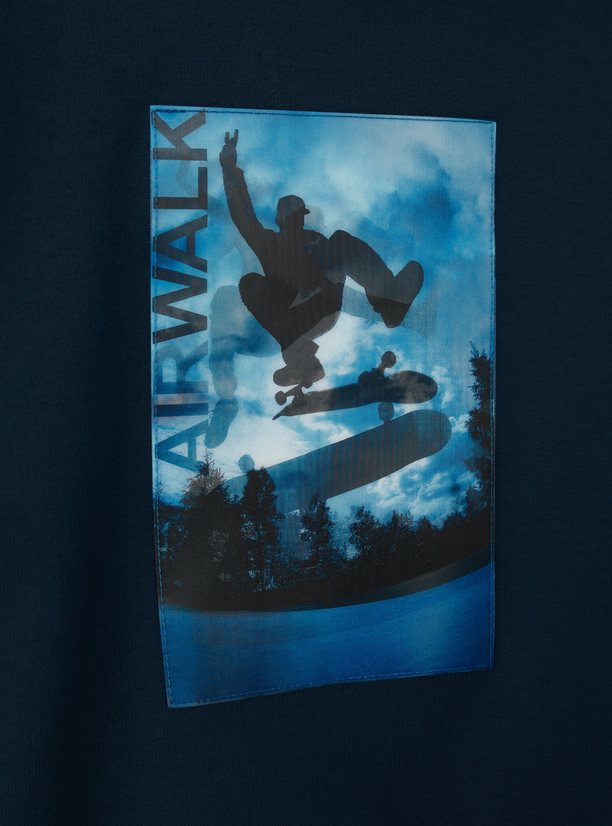 Blaues Sweatshirt mit Lentikulardruck - Blau | Il Gufo
