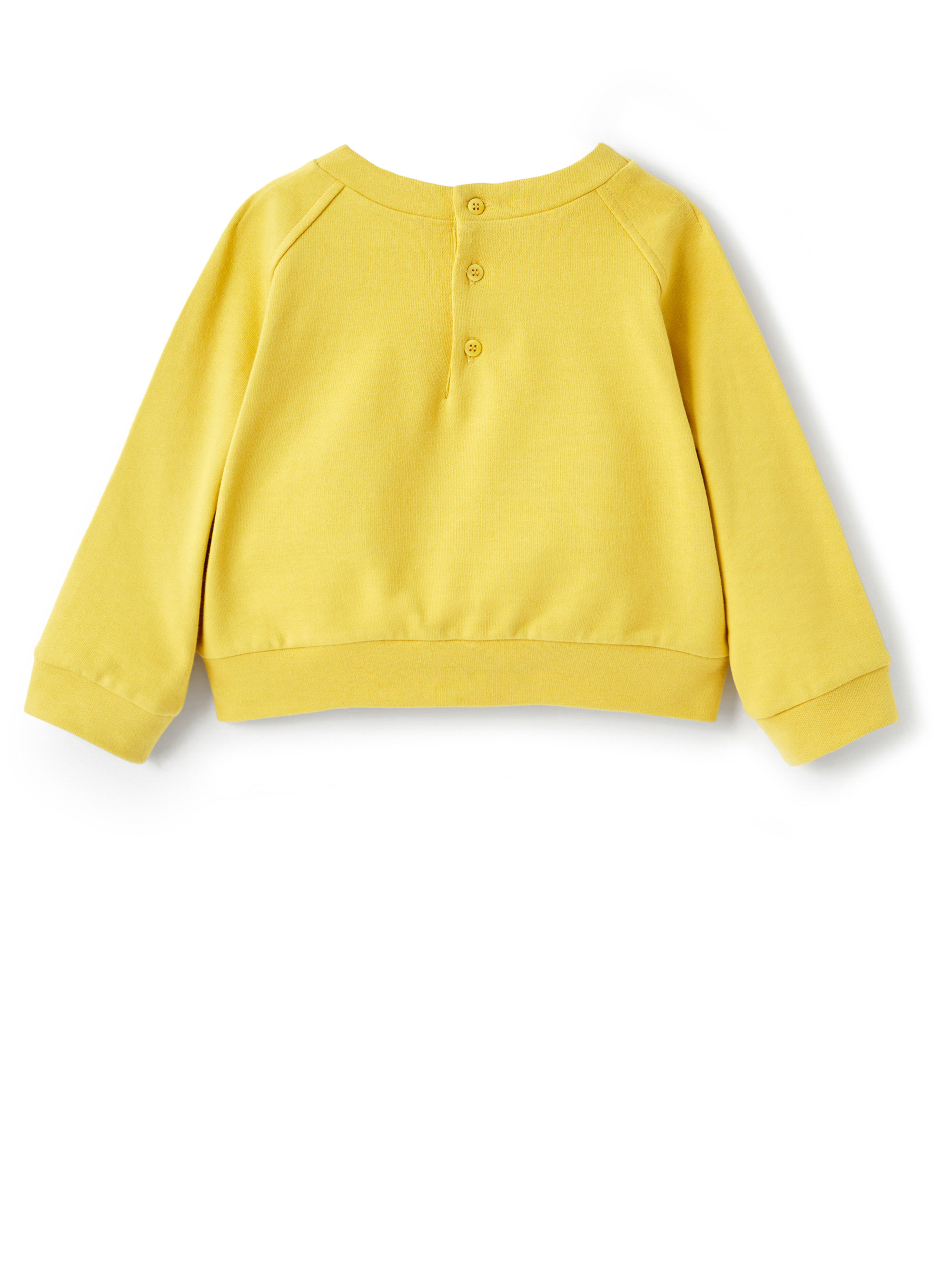 Gelbes Sweatshirt mit aufgesticktem Logo - Gelb | Il Gufo