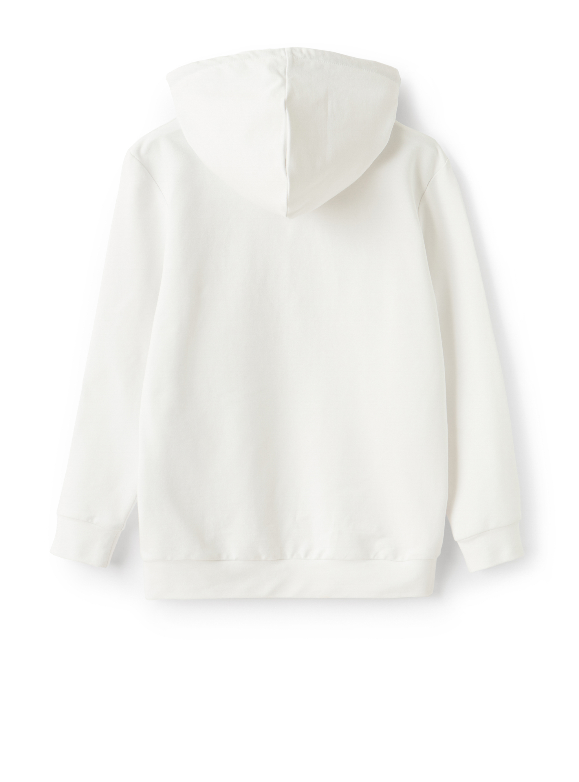 Embossed logo white sweatshirt - White | Il Gufo