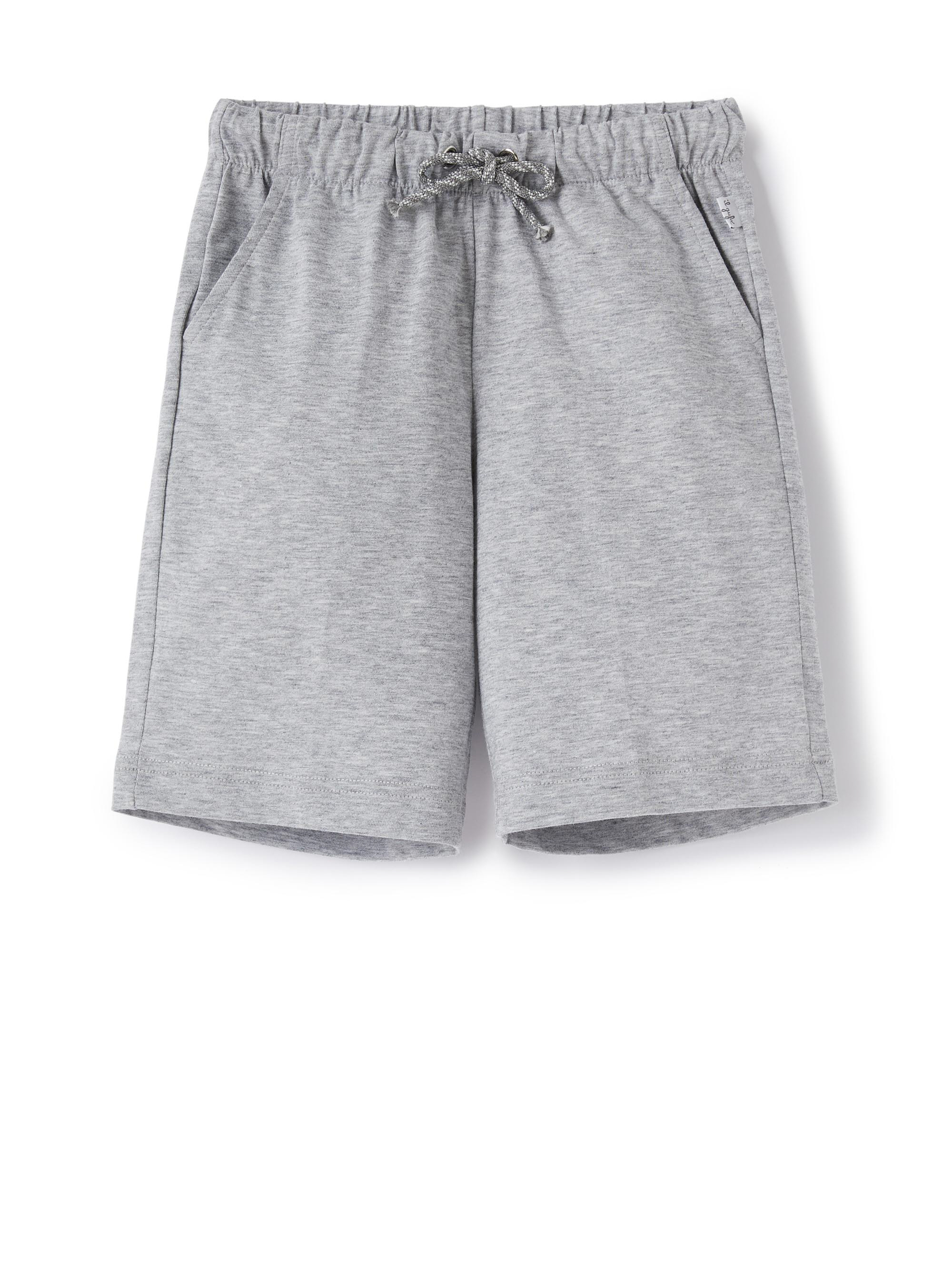 Short bermuda en jersey stretch gris - Pantalons - Il Gufo