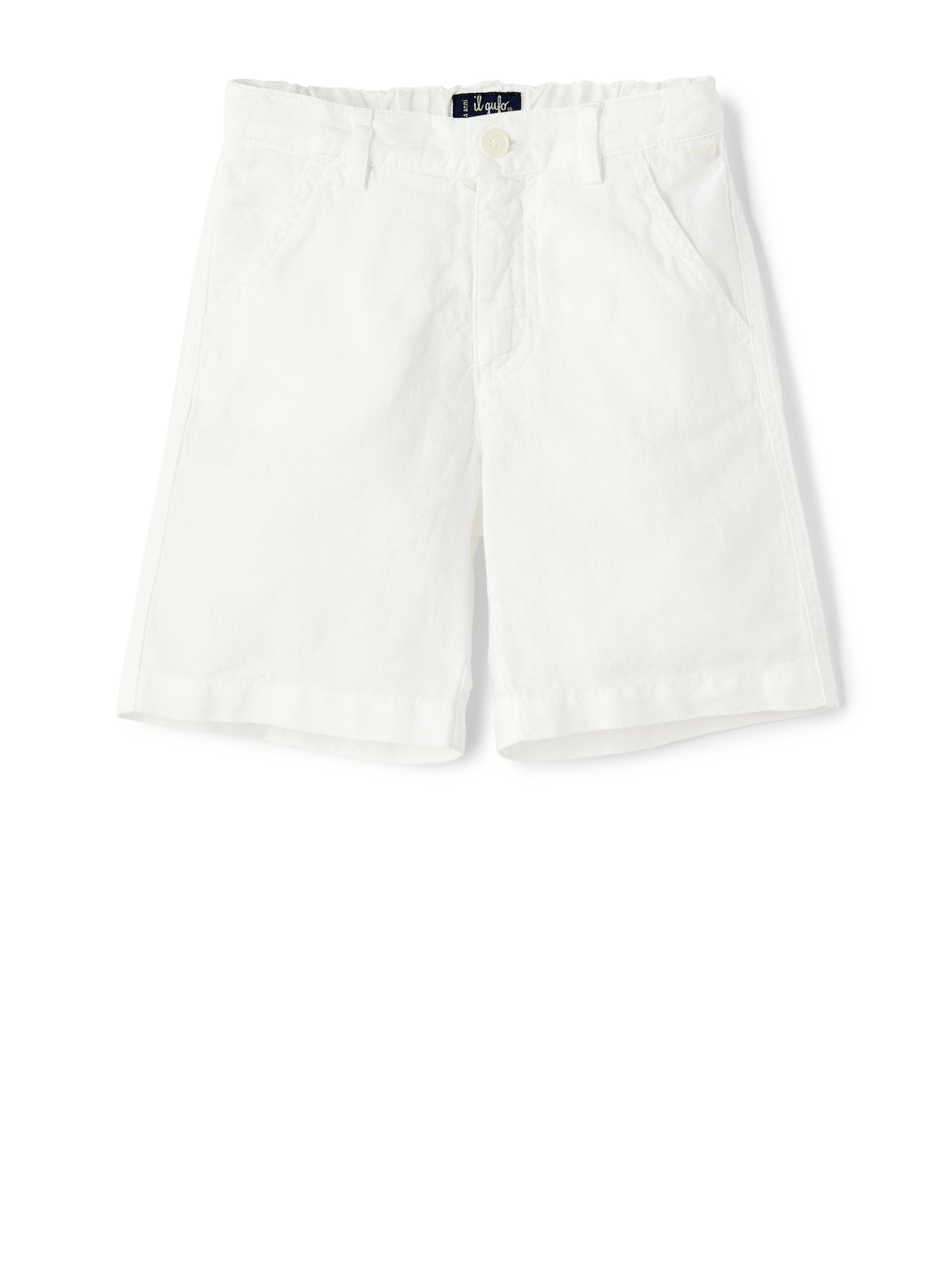 100% linen white Bermuda shorts - Trousers - Il Gufo