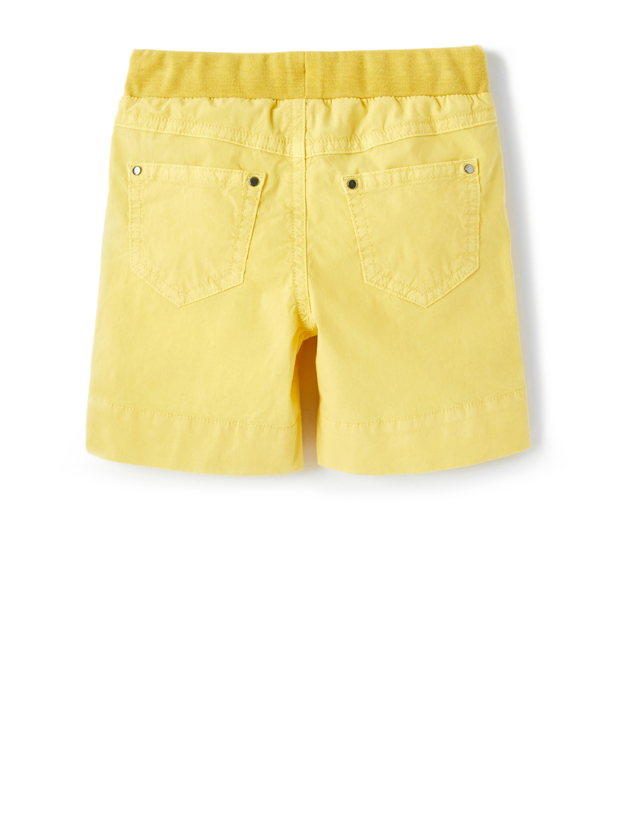 Bermuda-Shorts aus Popeline mit Gummizug - Gelb | Il Gufo