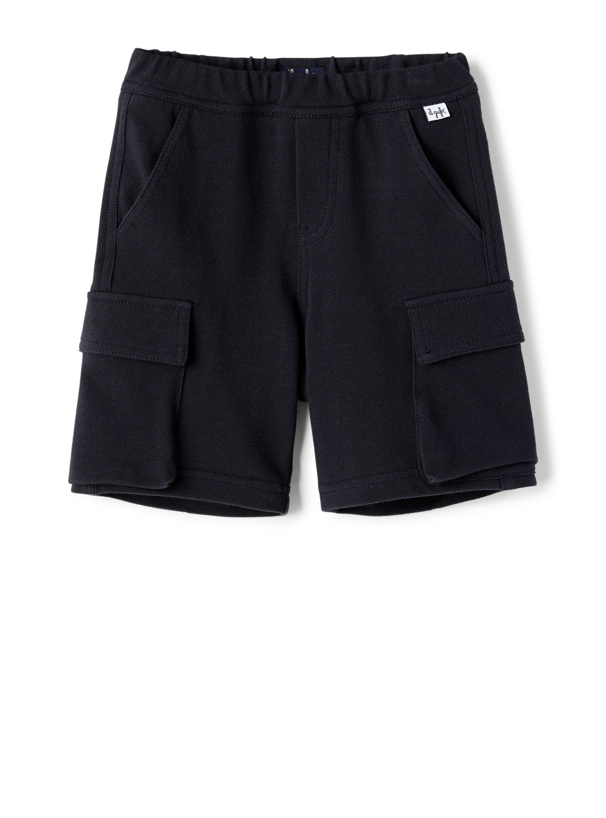 Blue piquet cotton Bermuda shorts - Trousers - Il Gufo