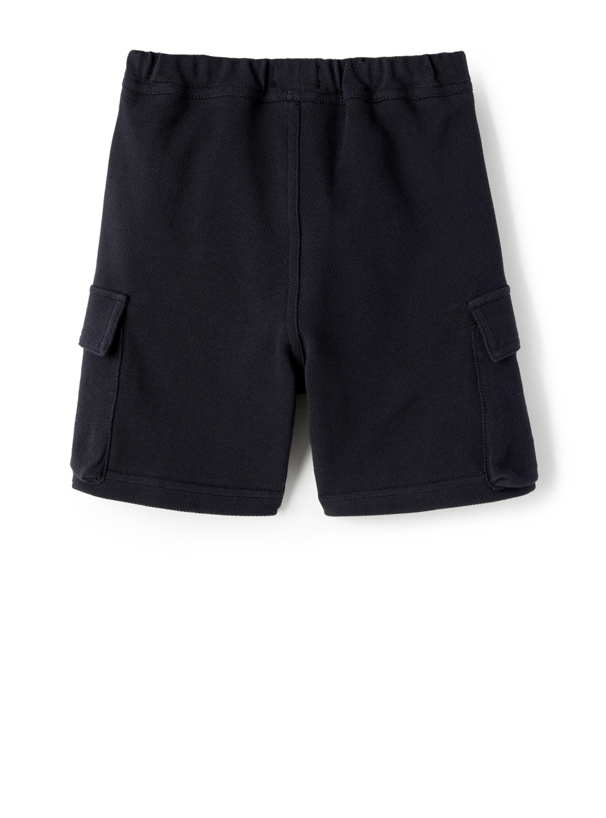 Blue piquet cotton Bermuda shorts - Blue | Il Gufo