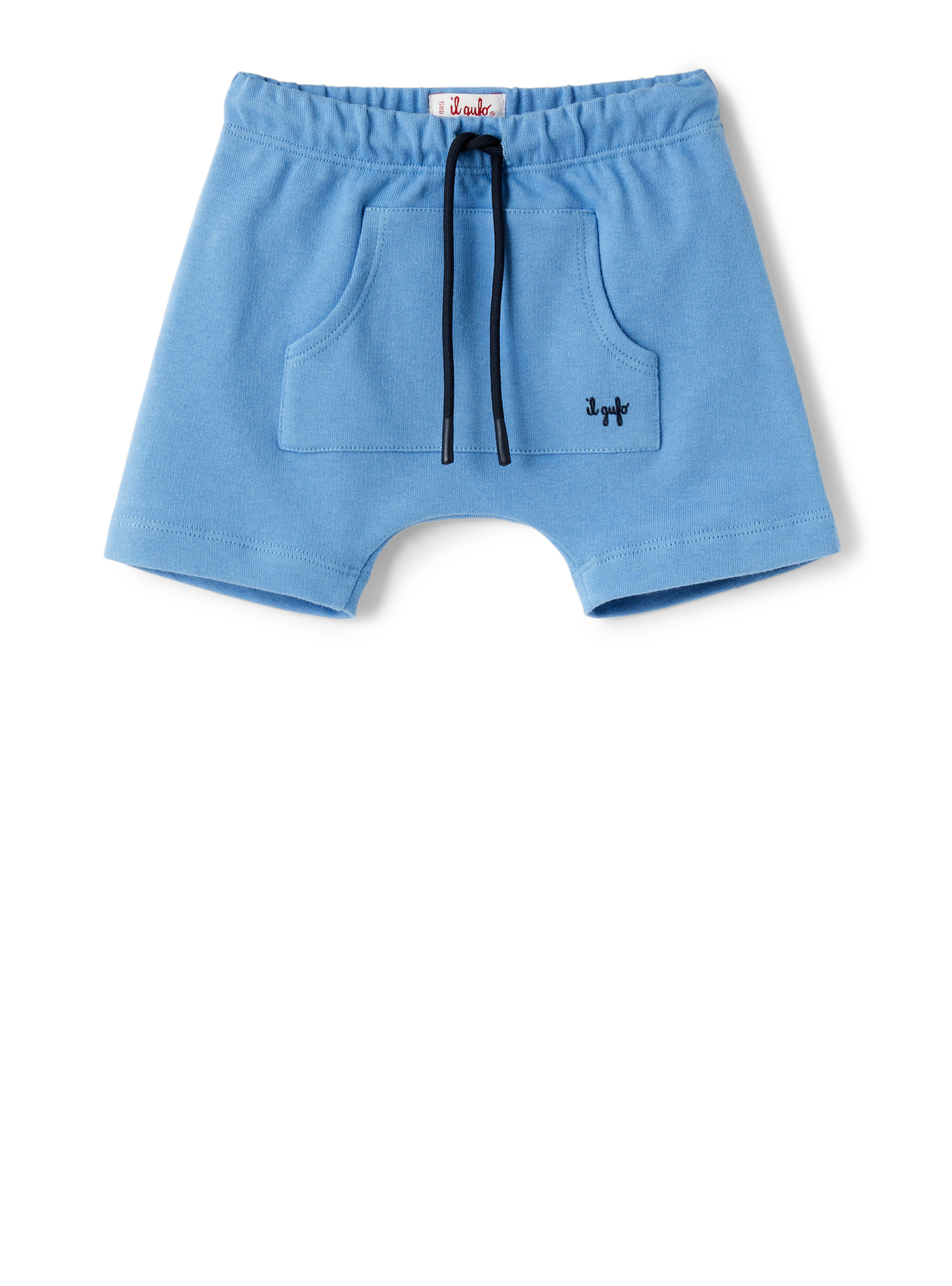 Light blue fleece shorts - Trousers - Il Gufo