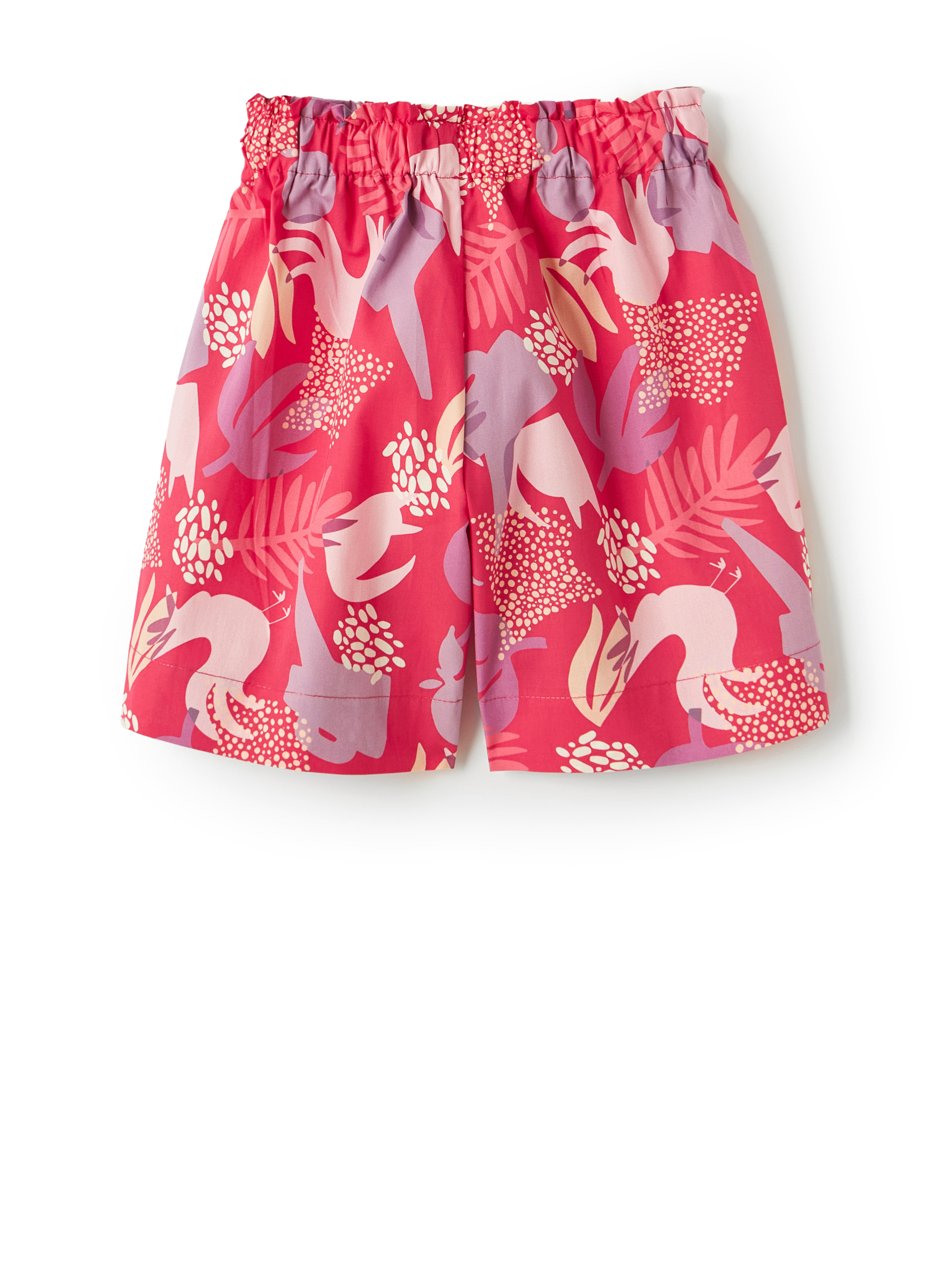 Red garden print Bermuda shorts - Red | Il Gufo