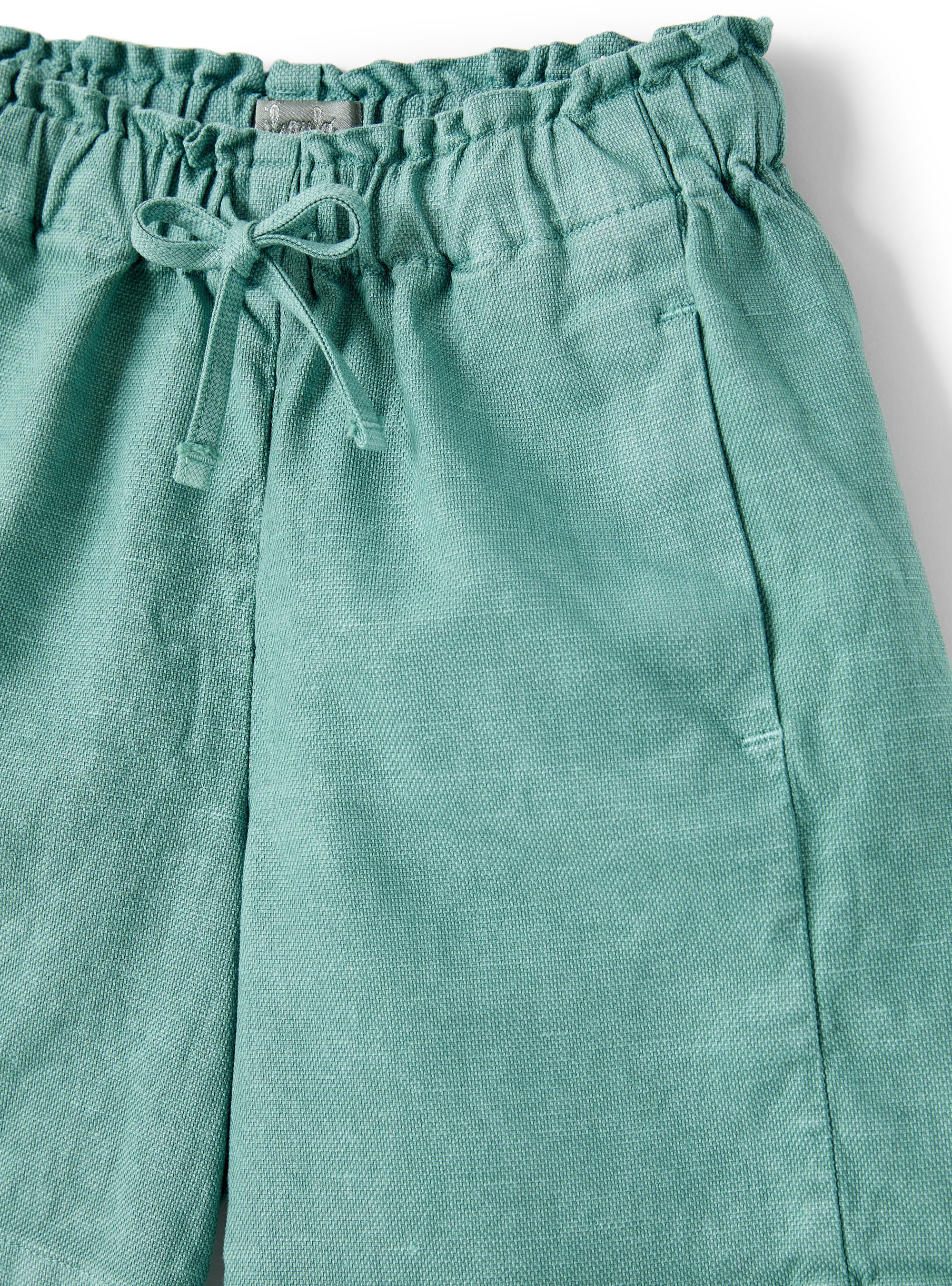 Aqua green canvas Bermuda shorts - Green | Il Gufo
