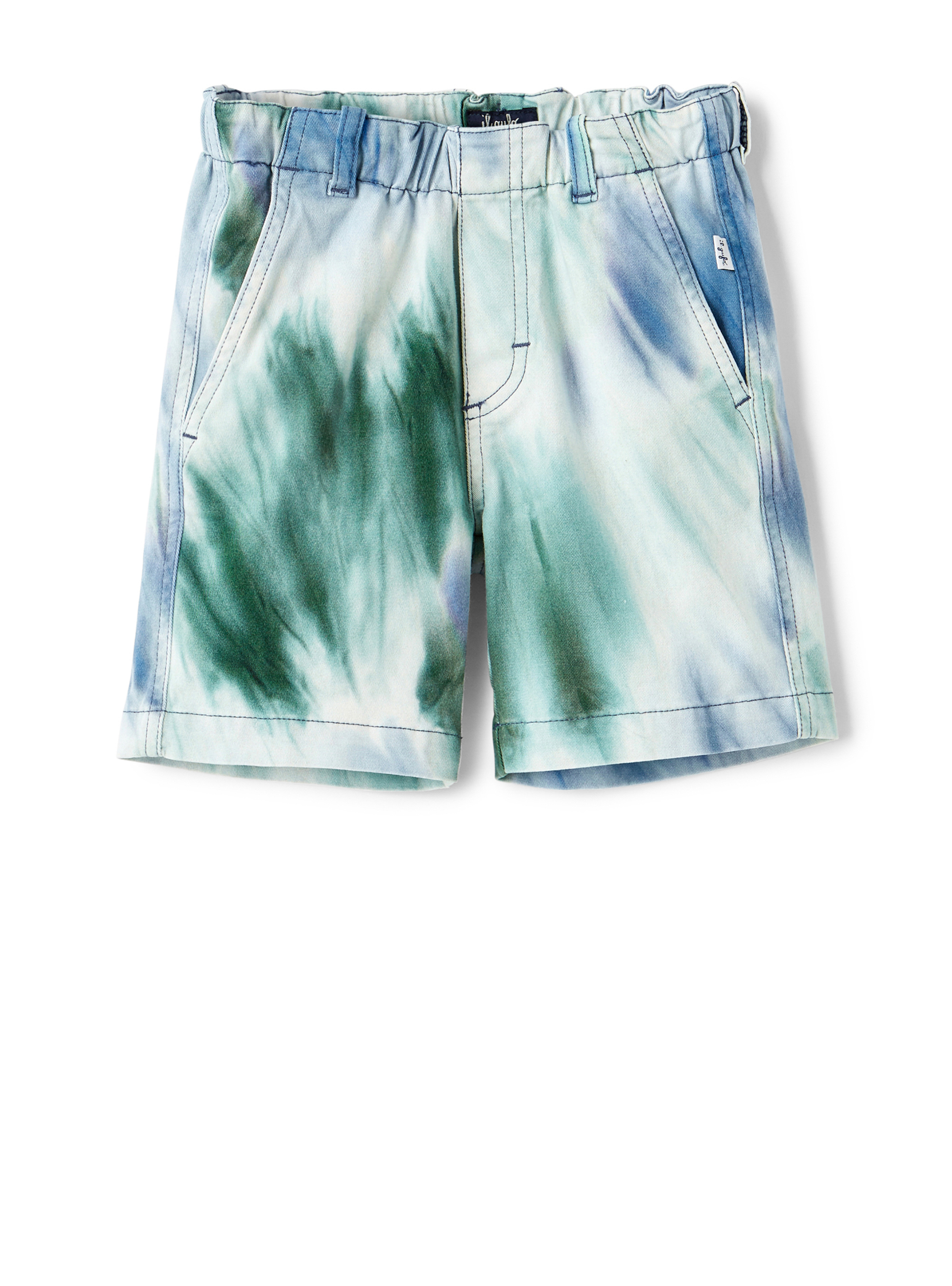 Tie-dye gabardine Bermuda shorts - Green | Il Gufo