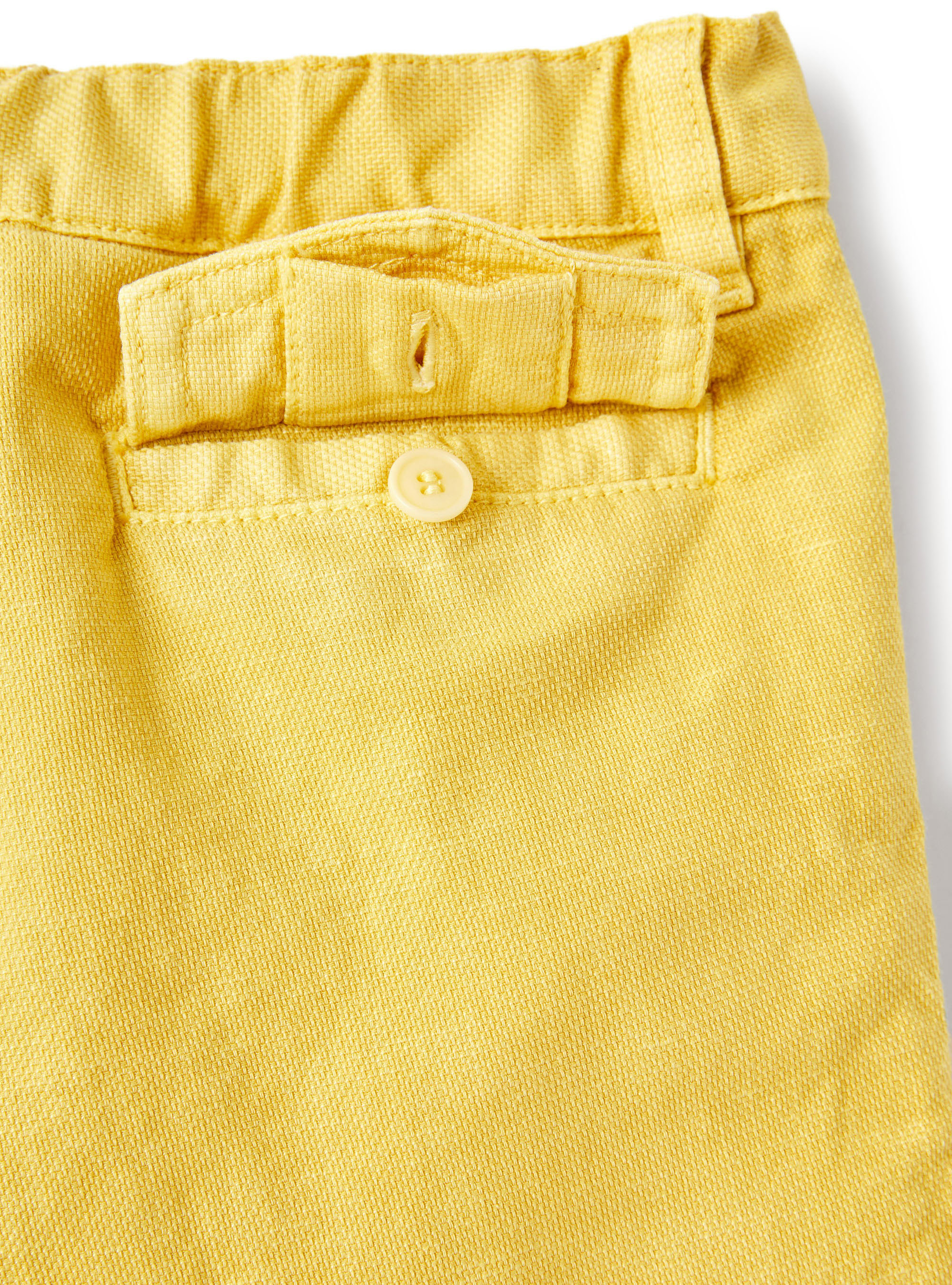 Yellow canvas Bermuda shorts - Yellow | Il Gufo