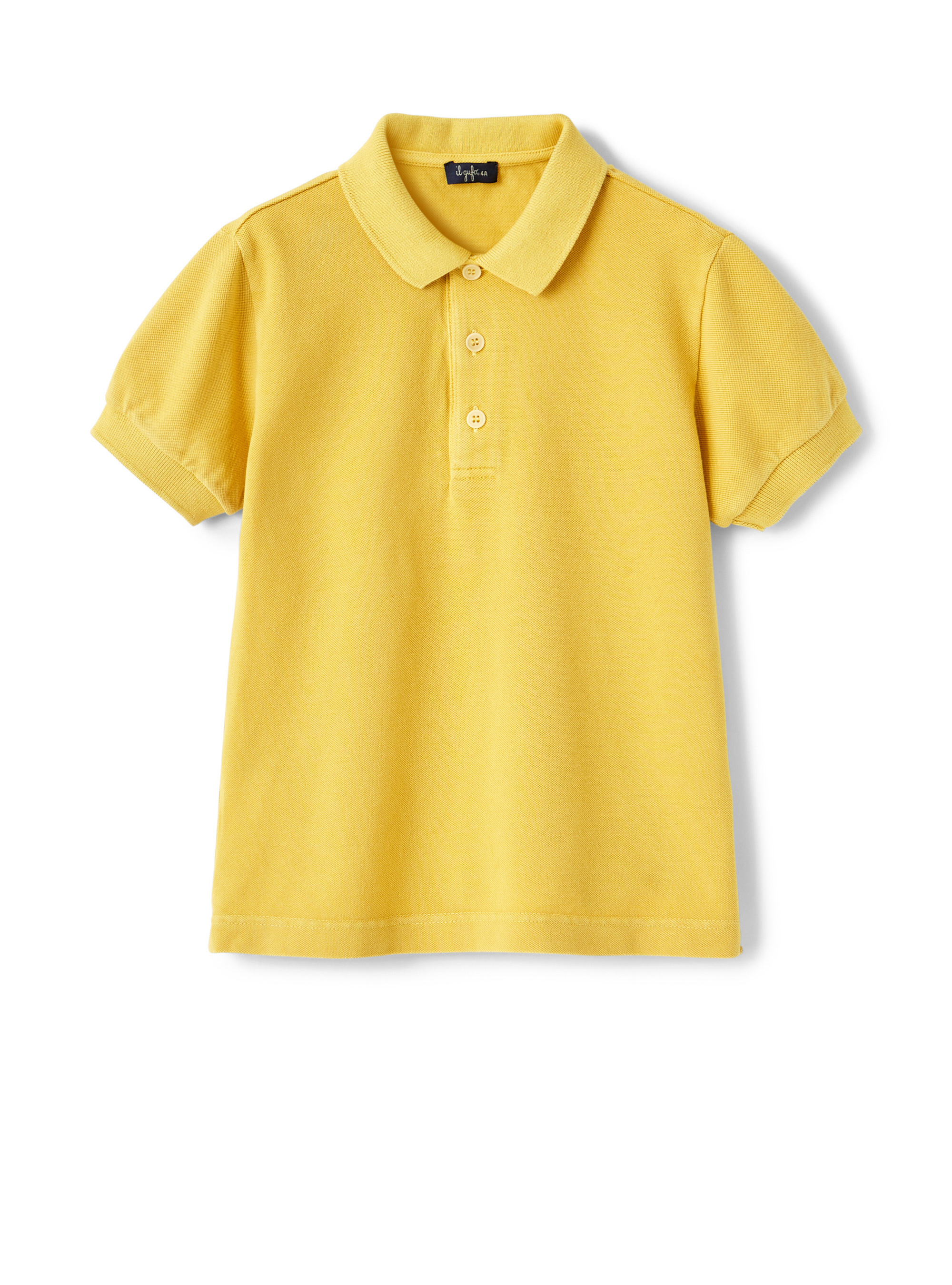 Yellow piquet cotton polo shirt - T-shirts - Il Gufo