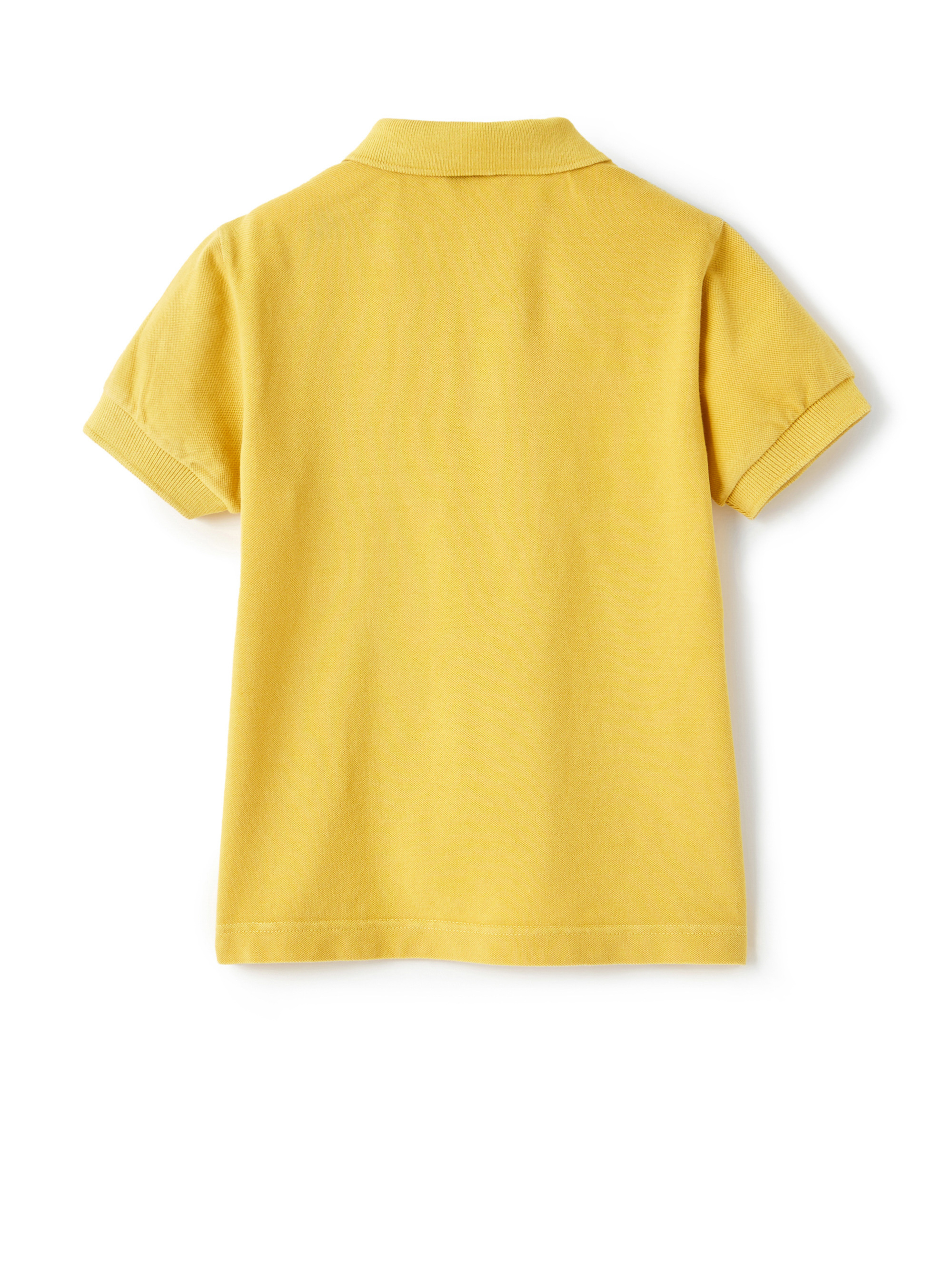 Yellow piquet cotton polo shirt - Yellow | Il Gufo