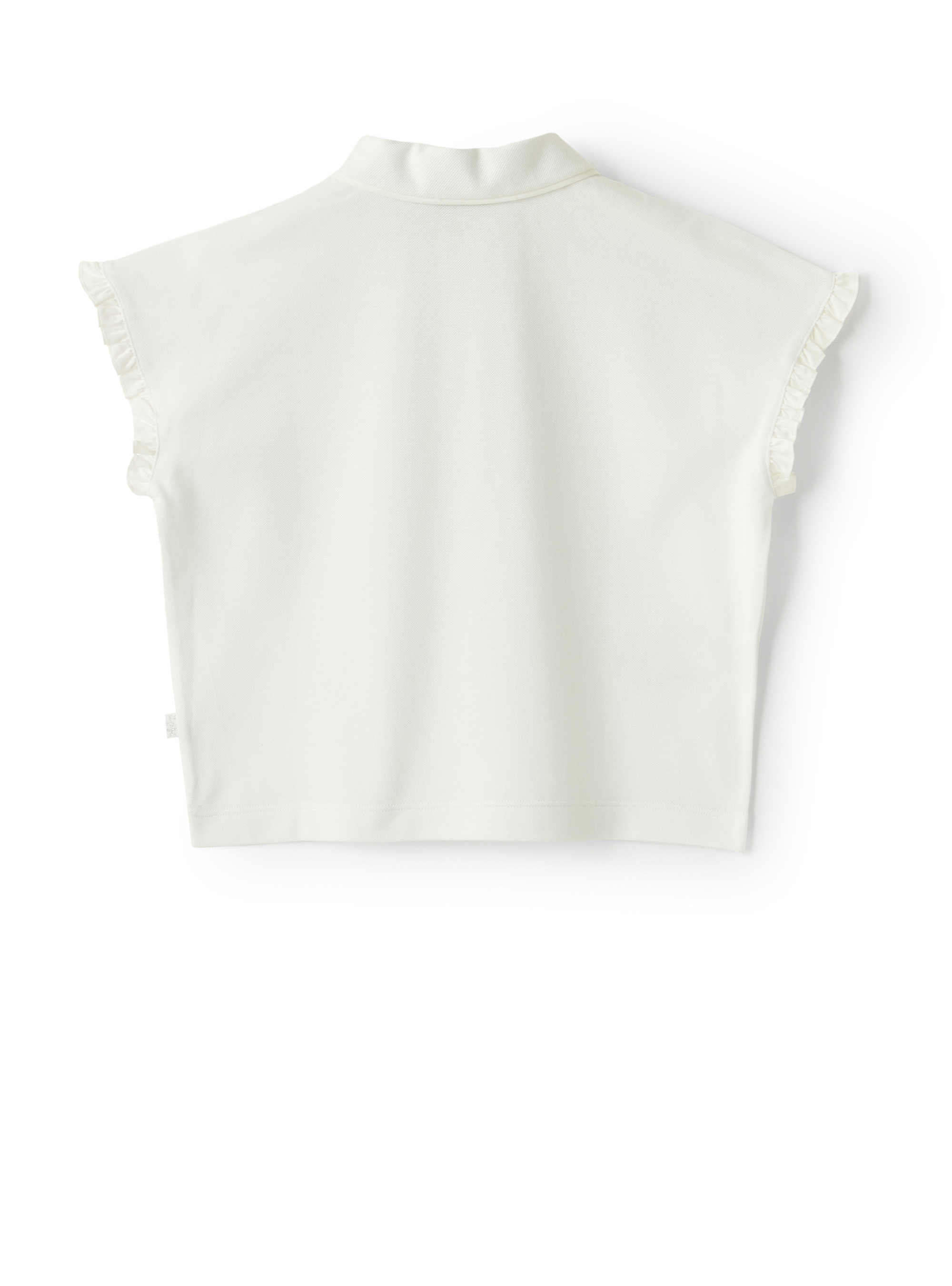 Polo shirt with tone on tone profiles - White | Il Gufo