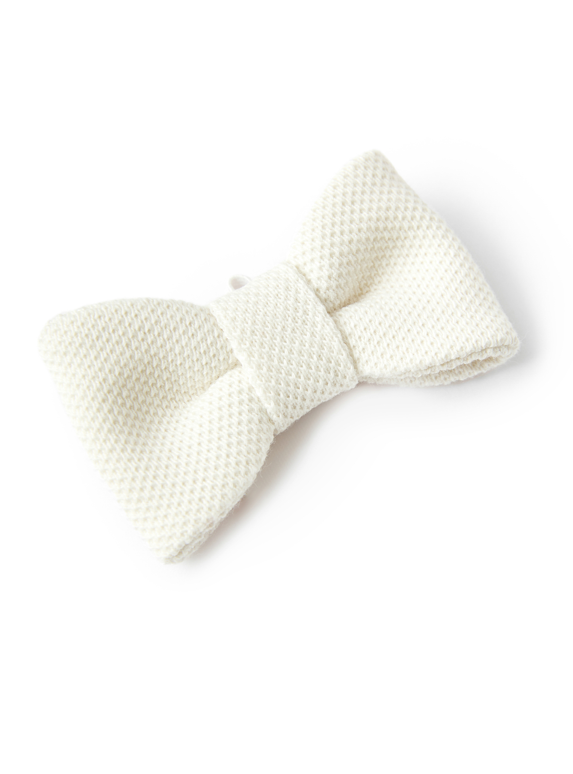 Baby boy's piquet cotton bow tie - Beige | Il Gufo