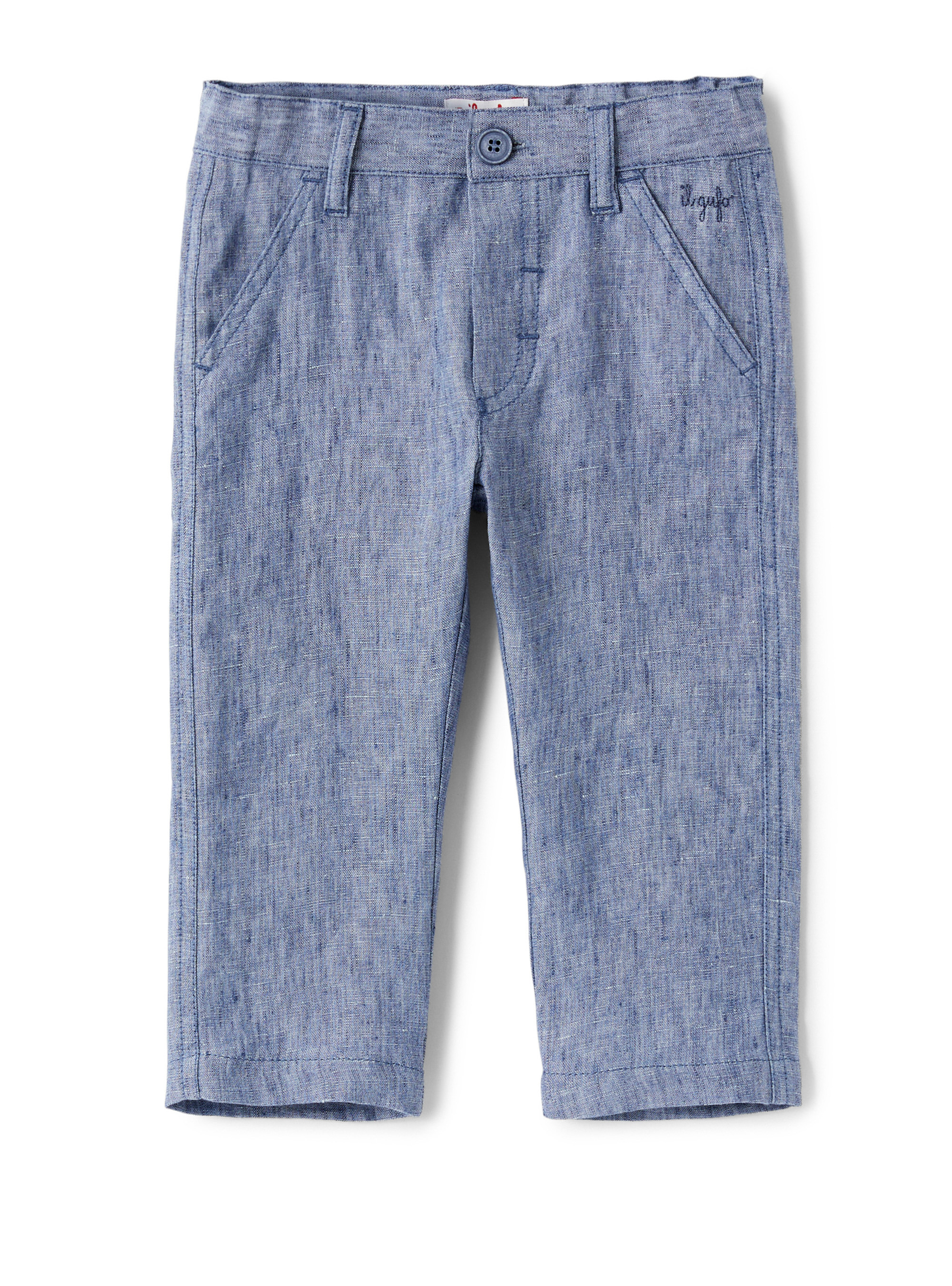 Pantalon en lin bleu clair - Pantalons - Il Gufo