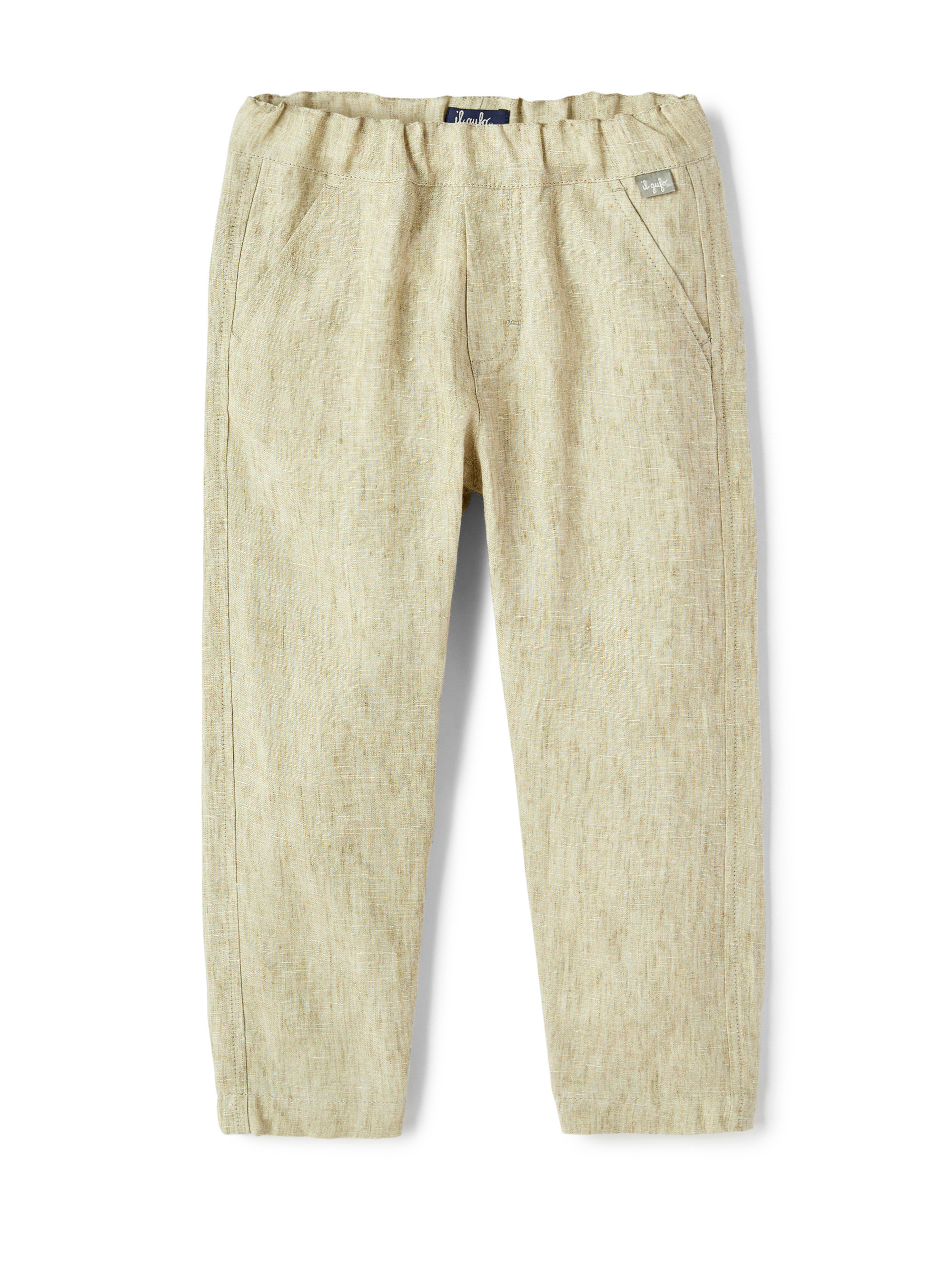 Khaki linen trousers - Trousers - Il Gufo