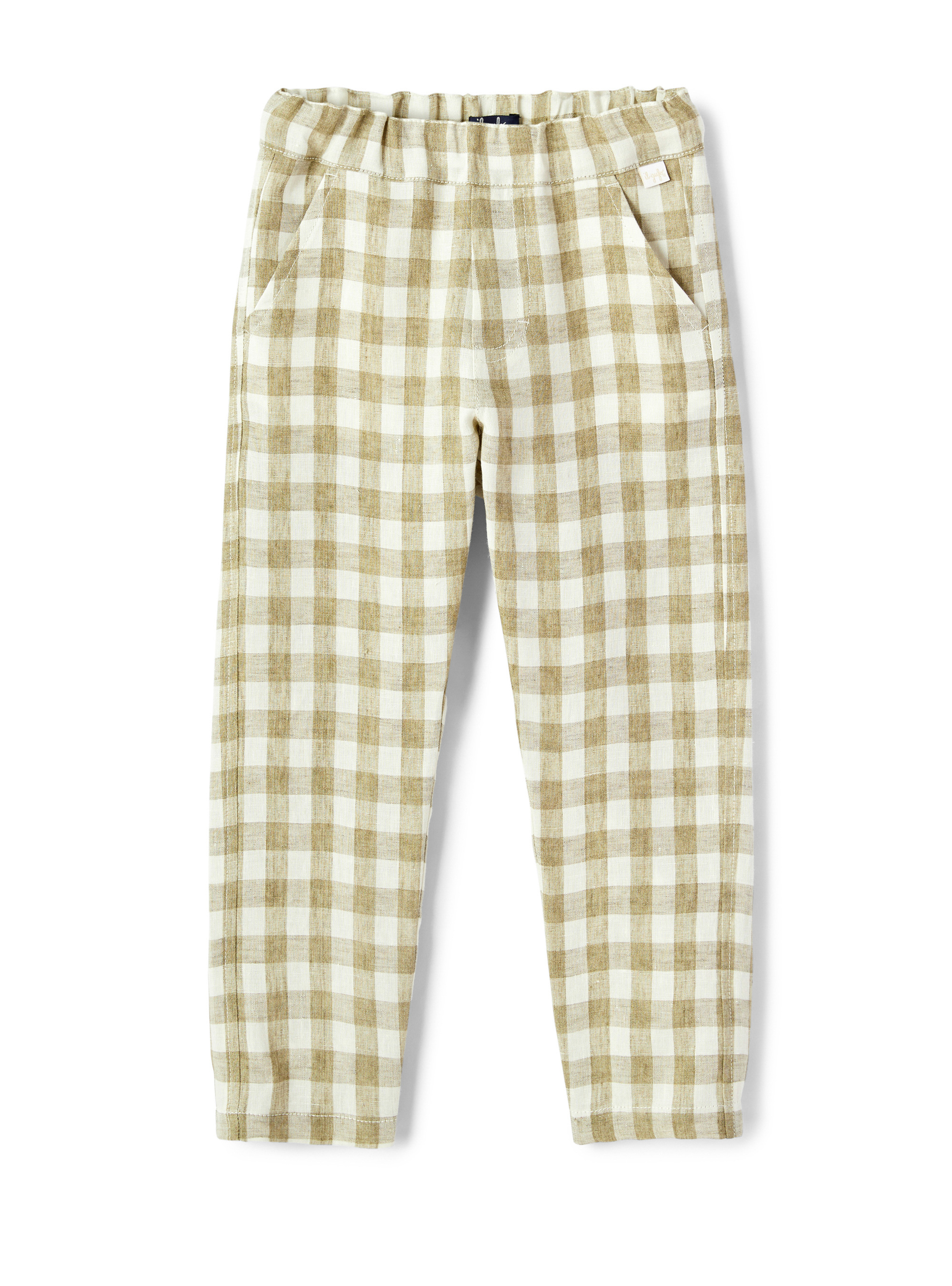 Checked linen trousers - Trousers - Il Gufo