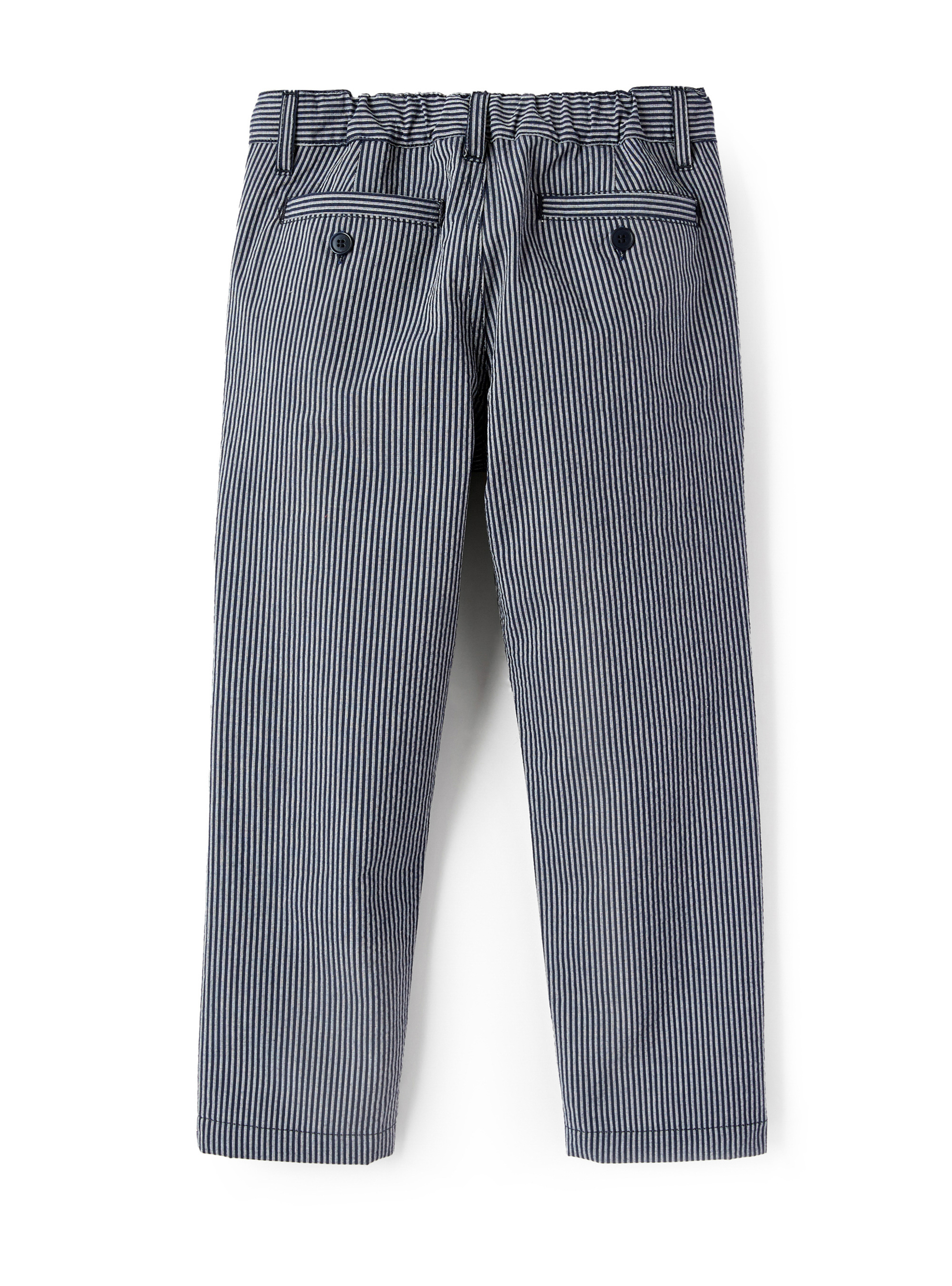 Striped regular fit trousers - Blue | Il Gufo
