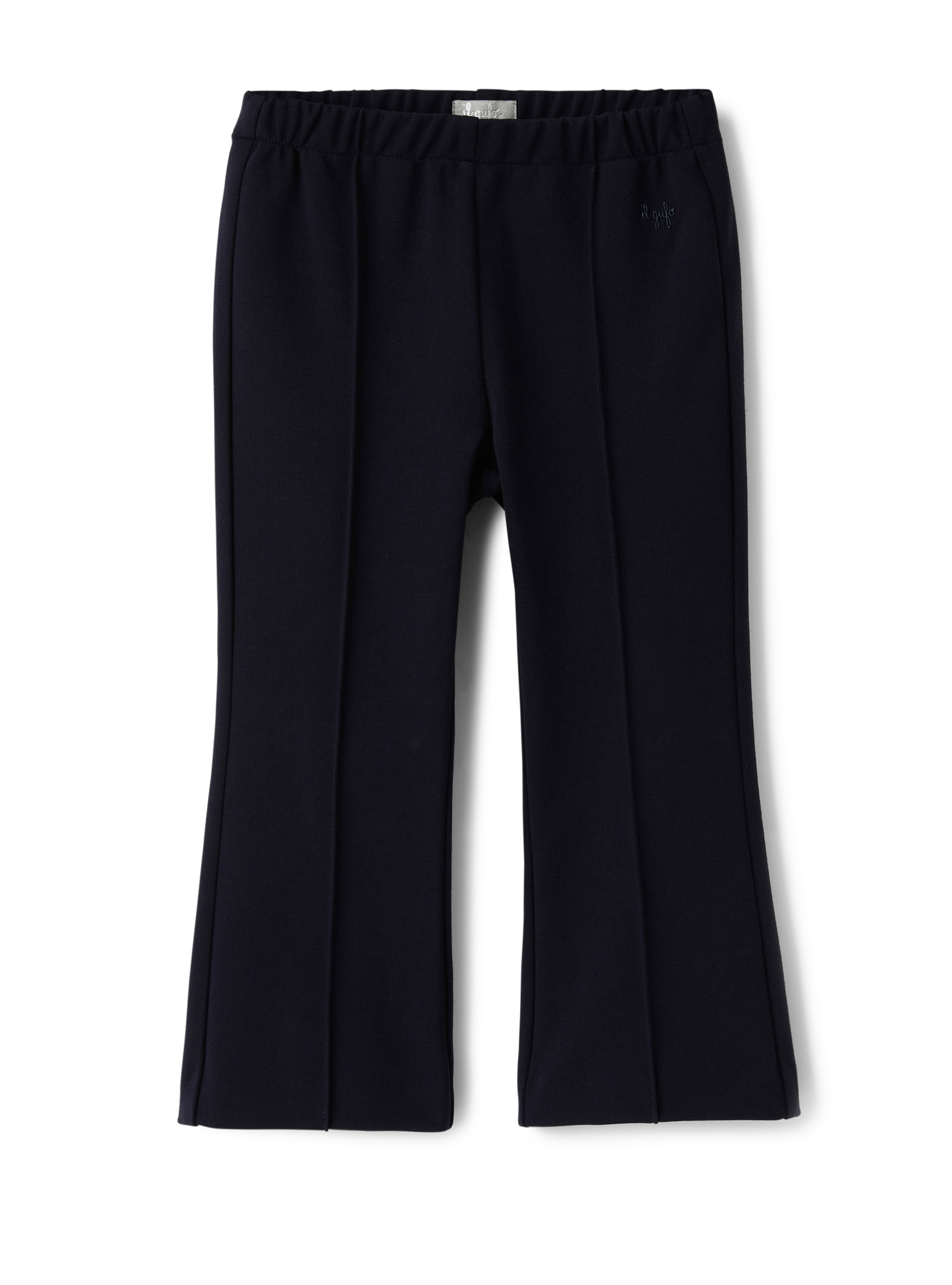 Blue cropped flare trousers - Trousers - Il Gufo