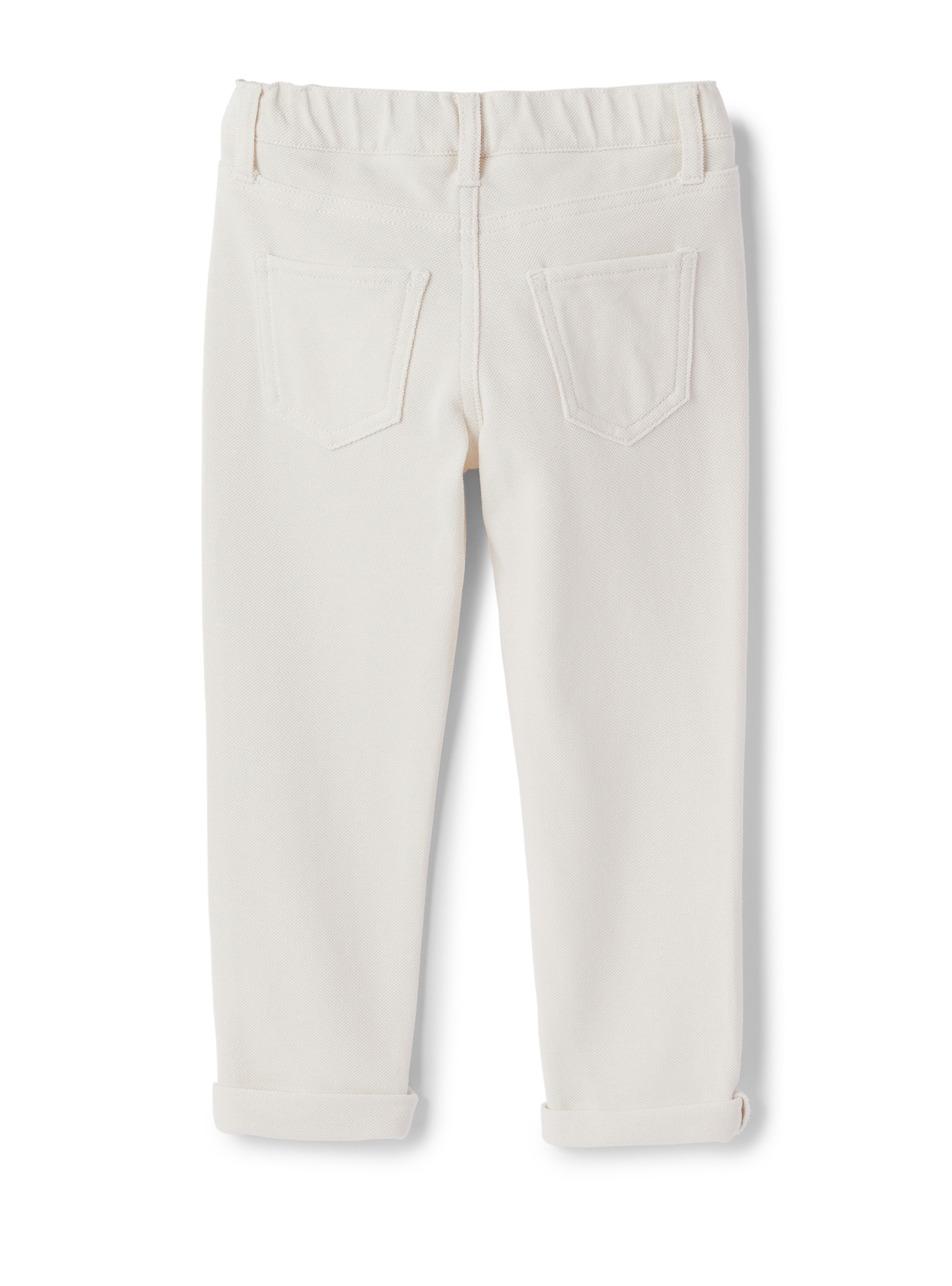 Pantalone in piquet bianco - Beige | Il Gufo