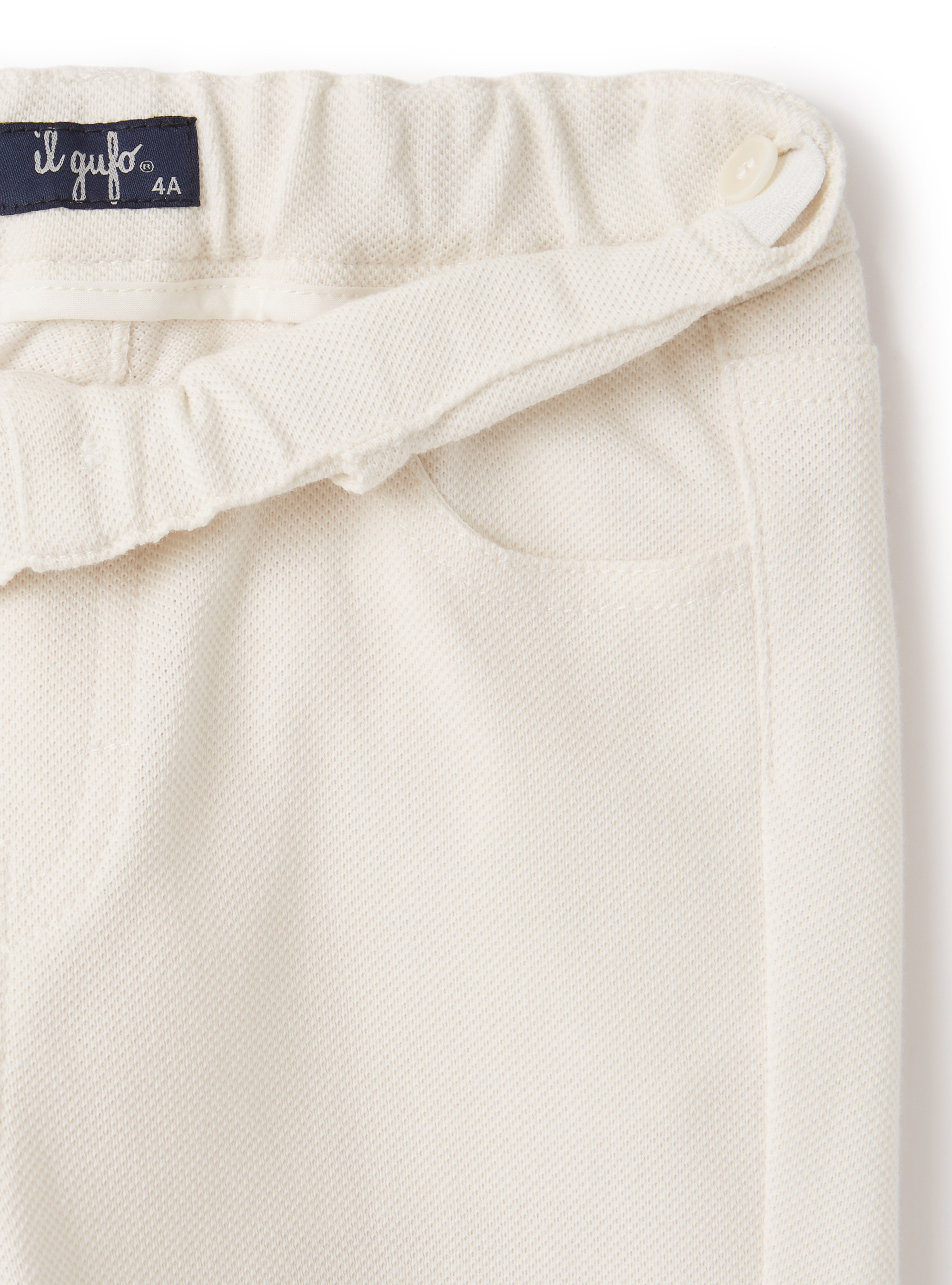 White piquet trousers - Beige | Il Gufo
