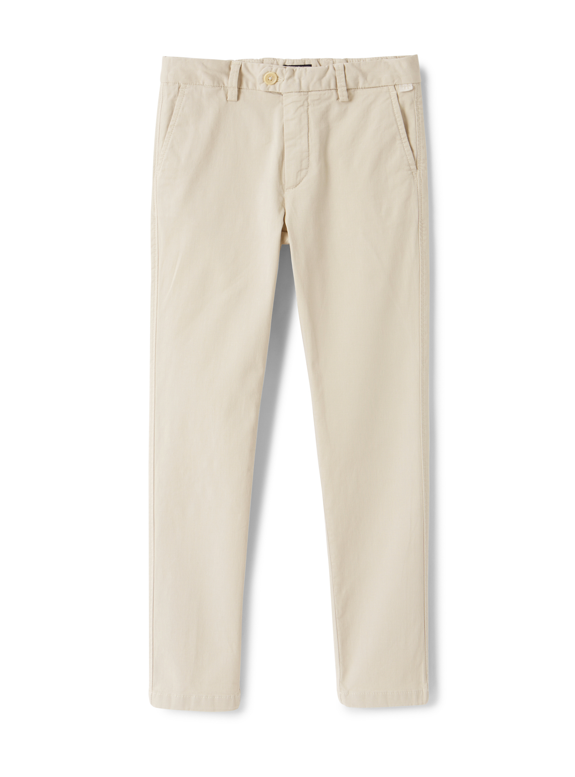 White gabardine chino trousers - Beige | Il Gufo