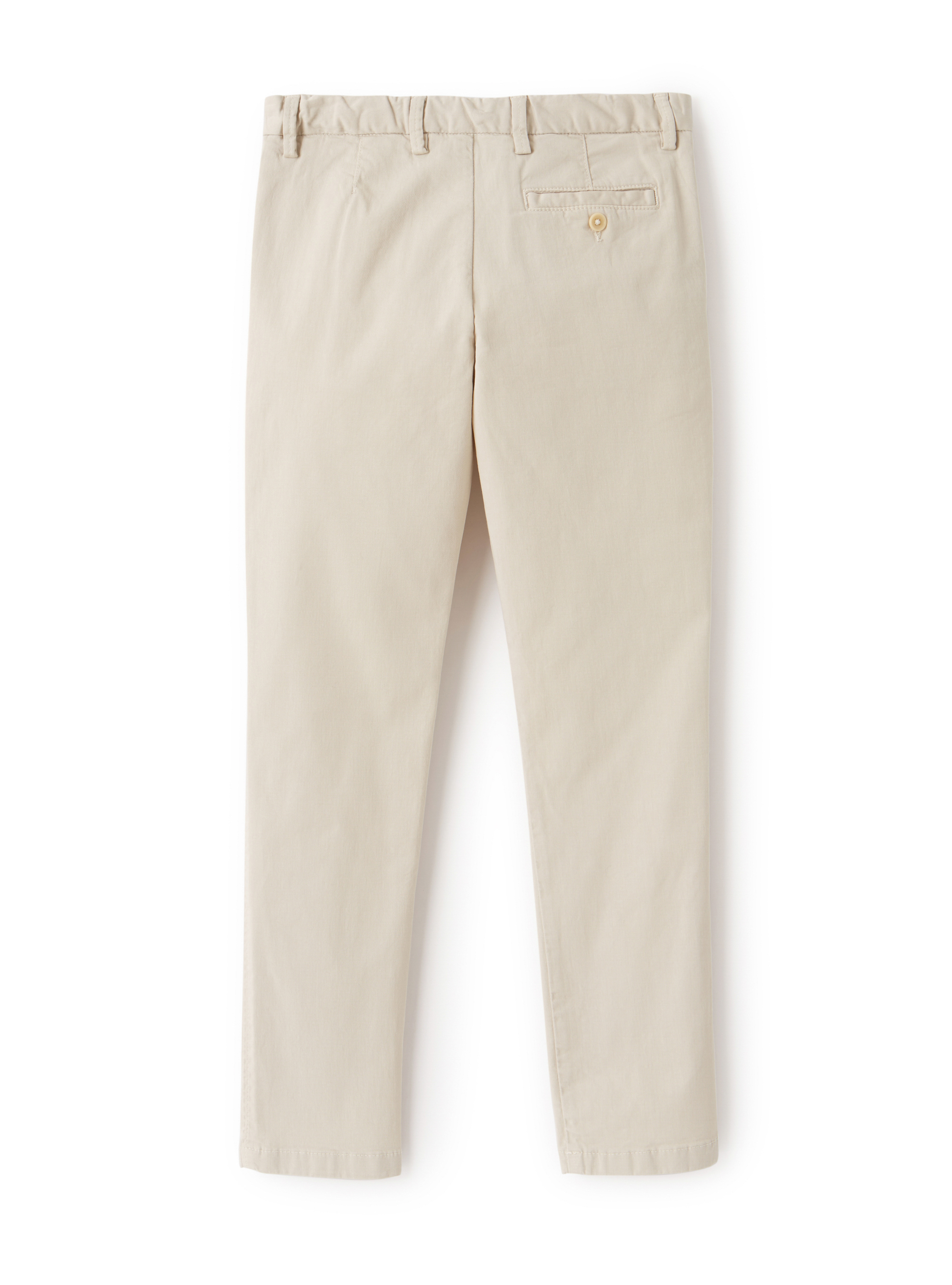 White gabardine chino trousers - Beige | Il Gufo