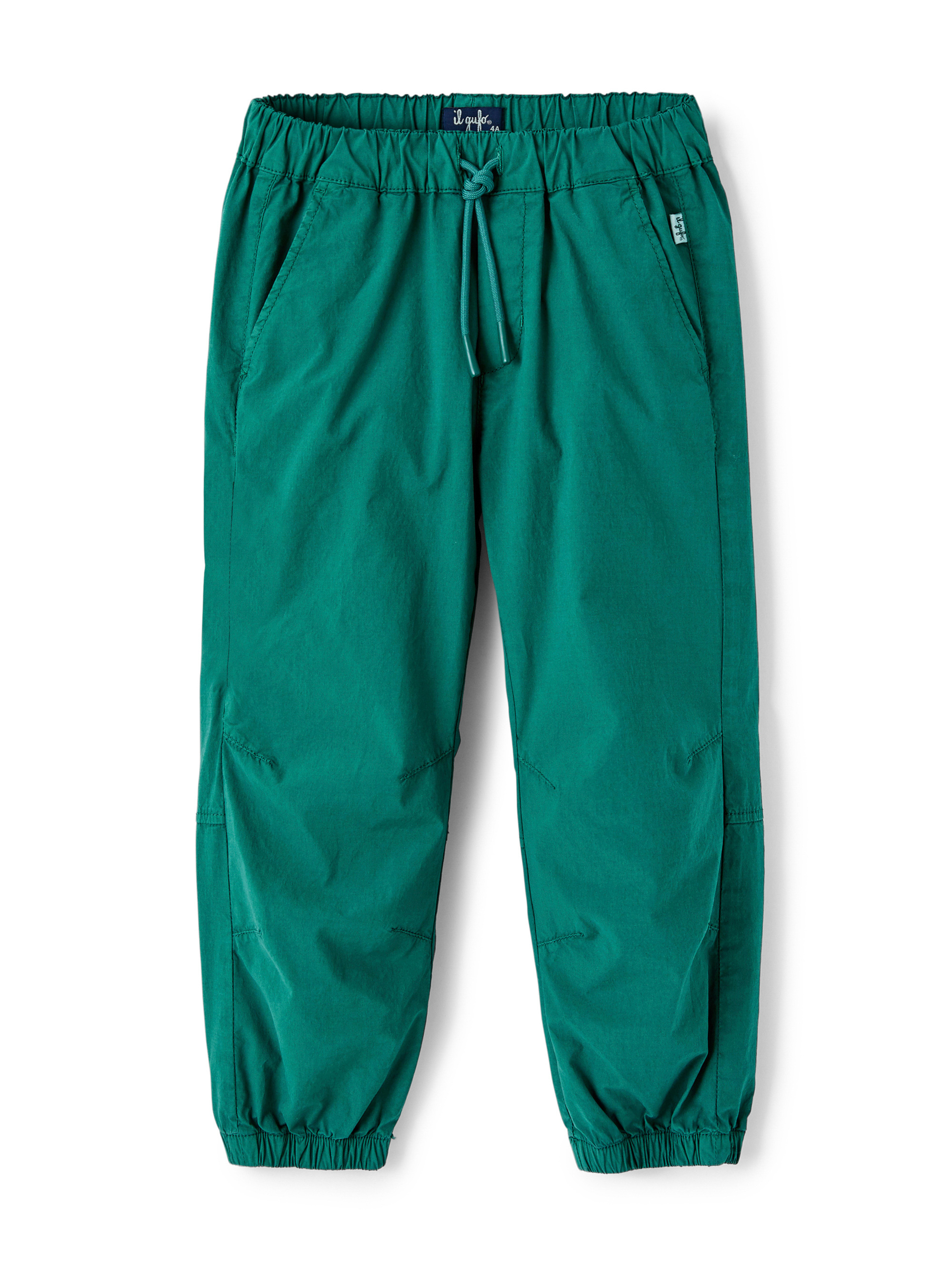 Pantalon de jogging en popeline vert - Vert | Il Gufo