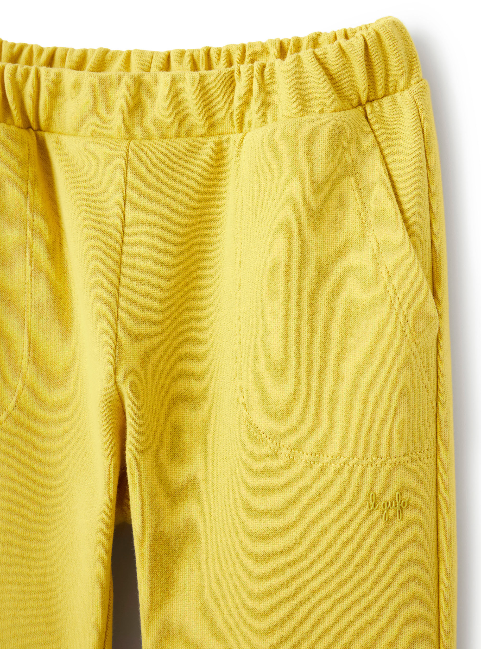 Pantalon en molleton jaune mimosa - Jaune | Il Gufo