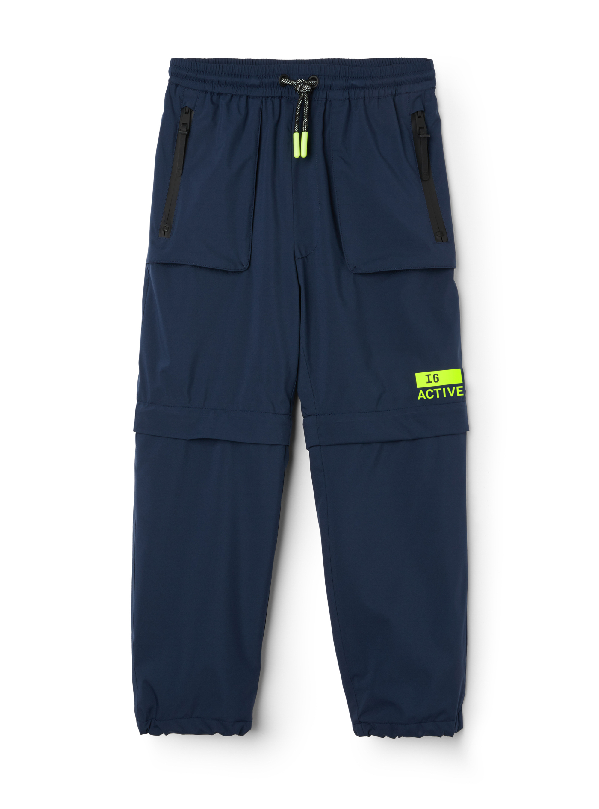 Pantaloni convertibili in nylon - Blu | Il Gufo