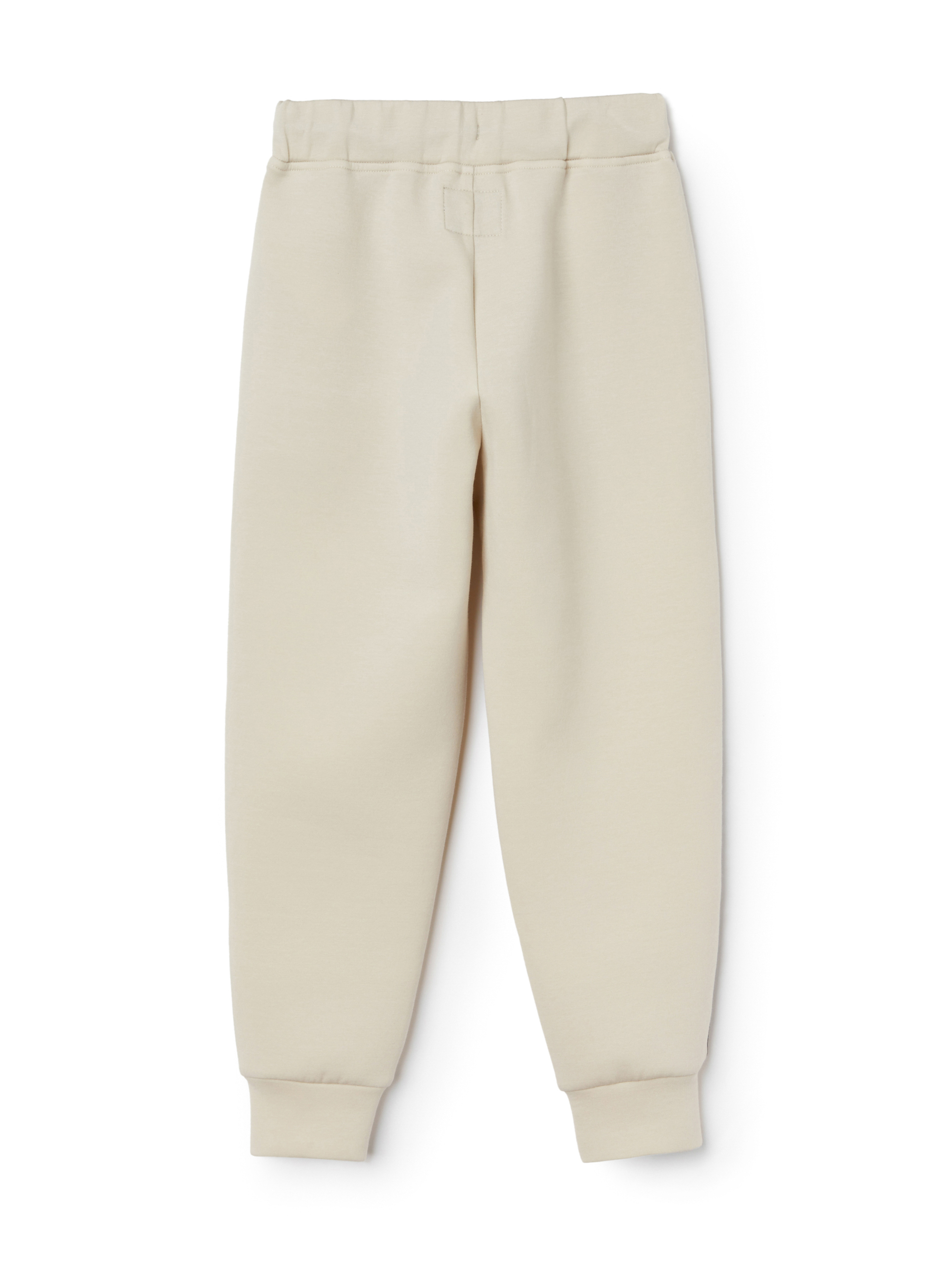Bonded joggers with taping - Beige | Il Gufo