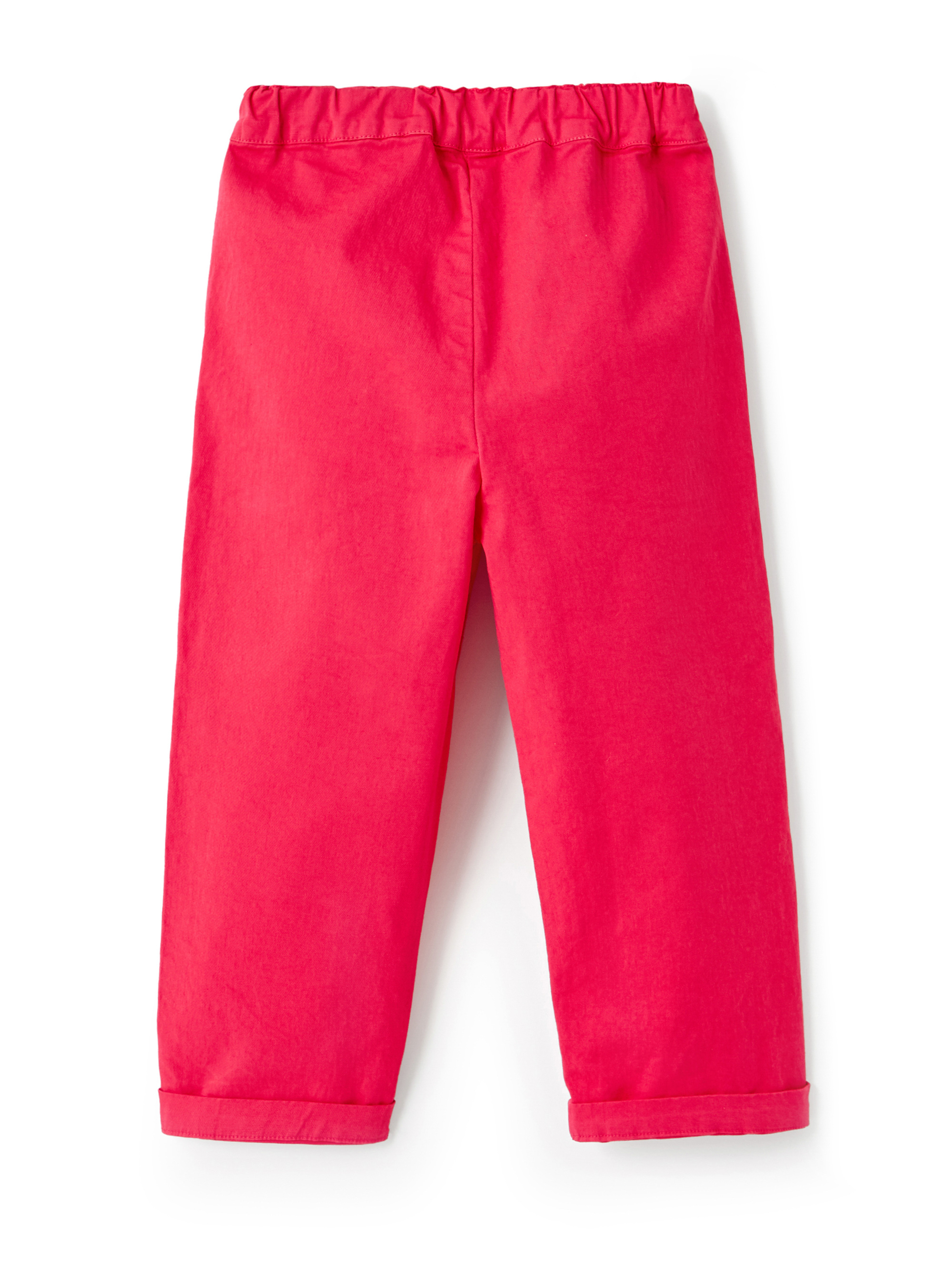 Red gabardine baggy trousers - Red | Il Gufo