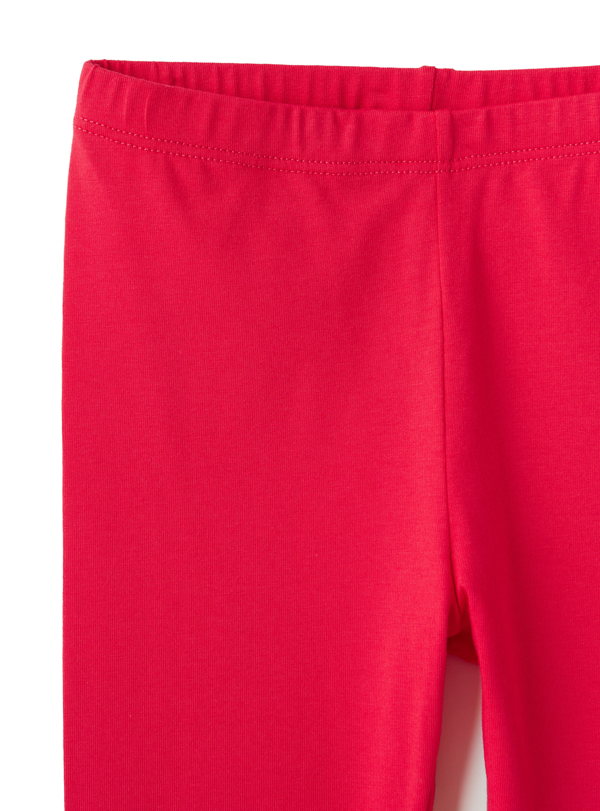 Red stretch jersey leggings - Fuchsia | Il Gufo