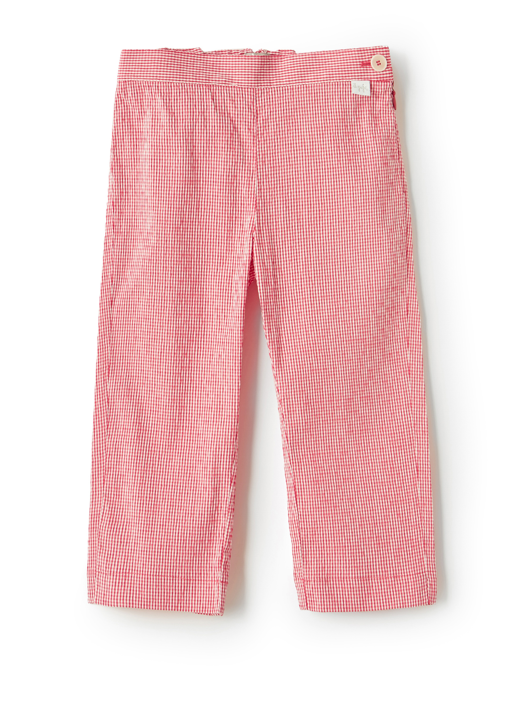 Red micro Vichy Capri trousers - Trousers - Il Gufo