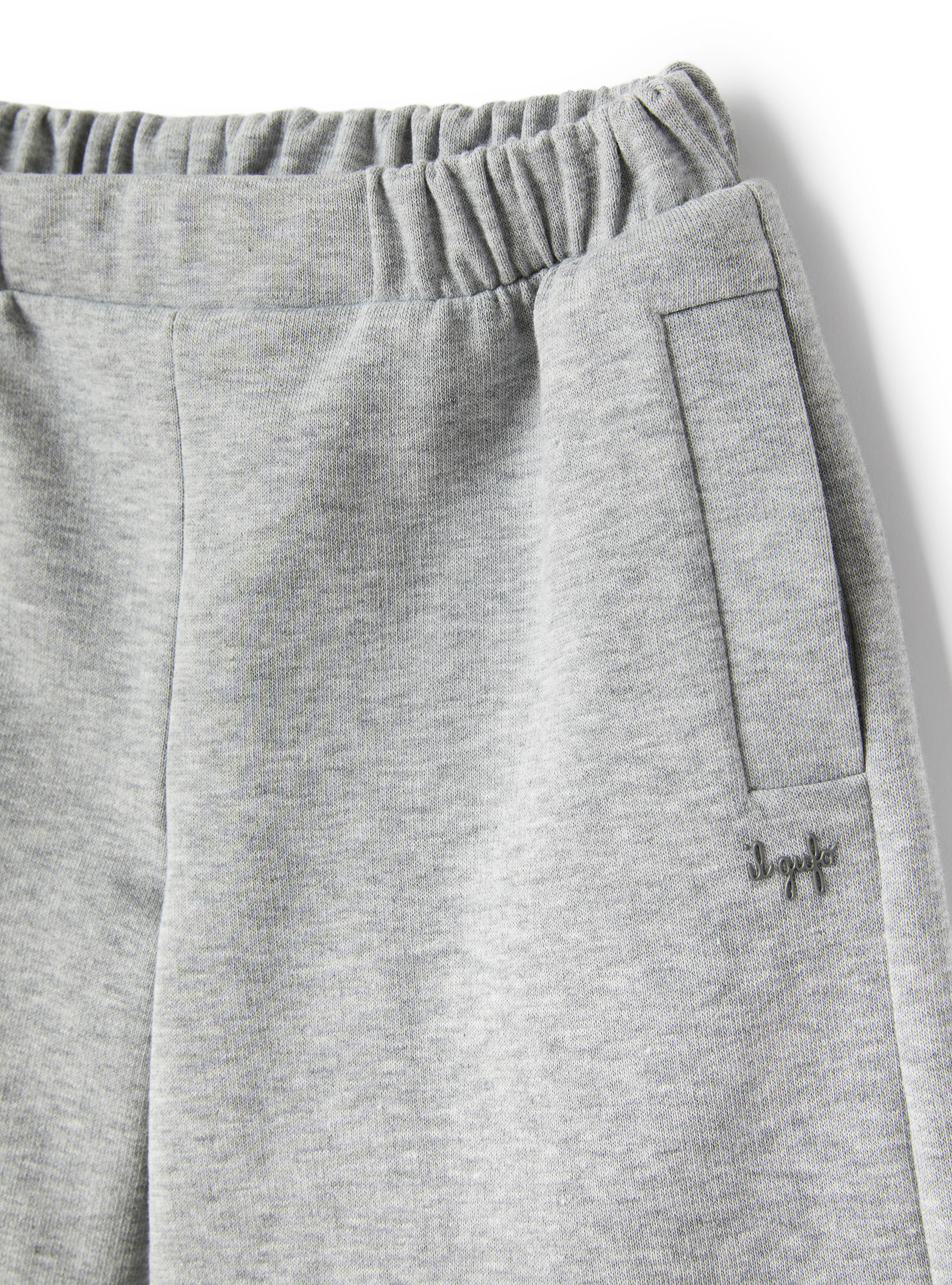 Grey fleece culotte trousers - Grey | Il Gufo