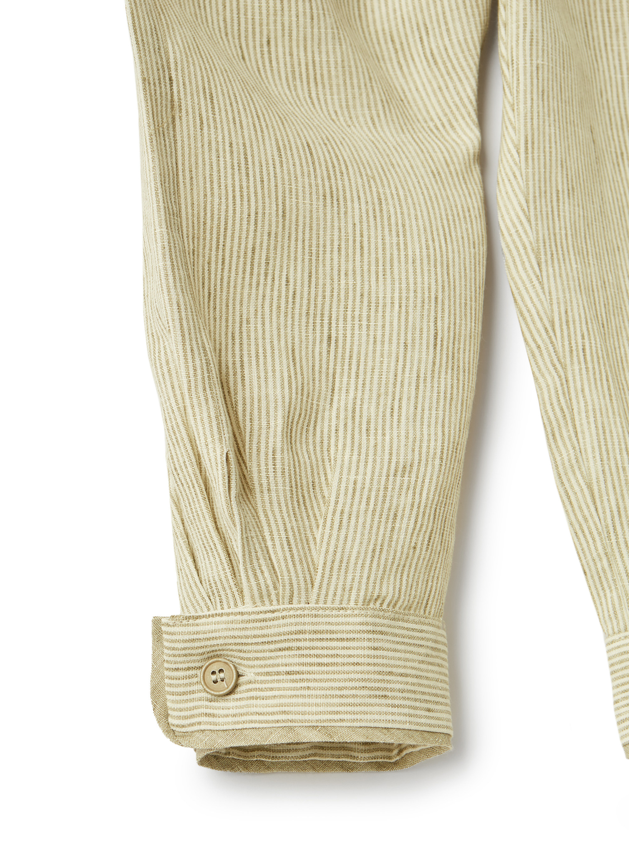 Pantaloni in lino con polsini - Verde | Il Gufo
