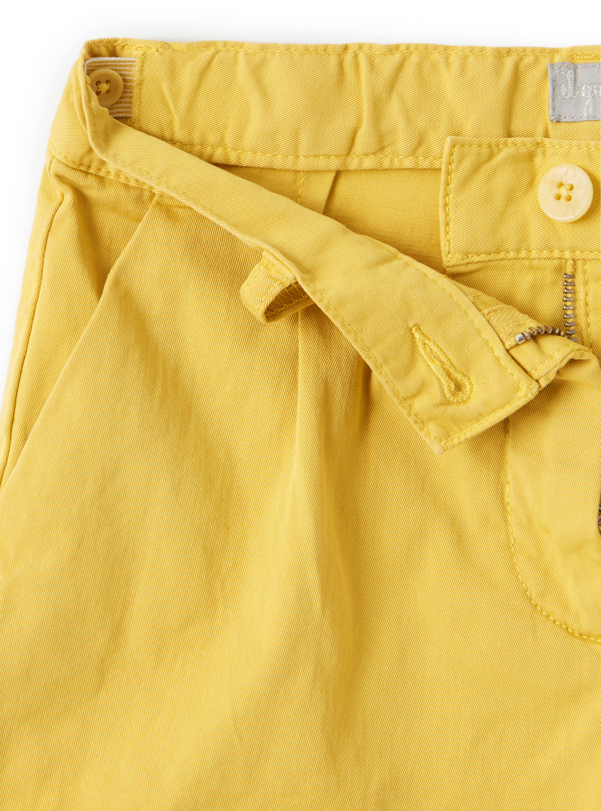 Shorts in gabardine di cotone giallo - Giallo | Il Gufo