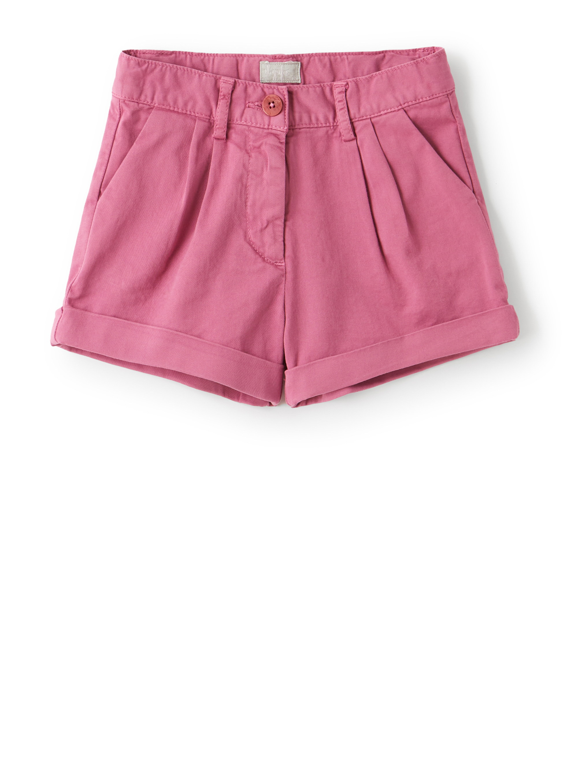 Shorts in gabardine di cotone fucsia - Pantaloni - Il Gufo