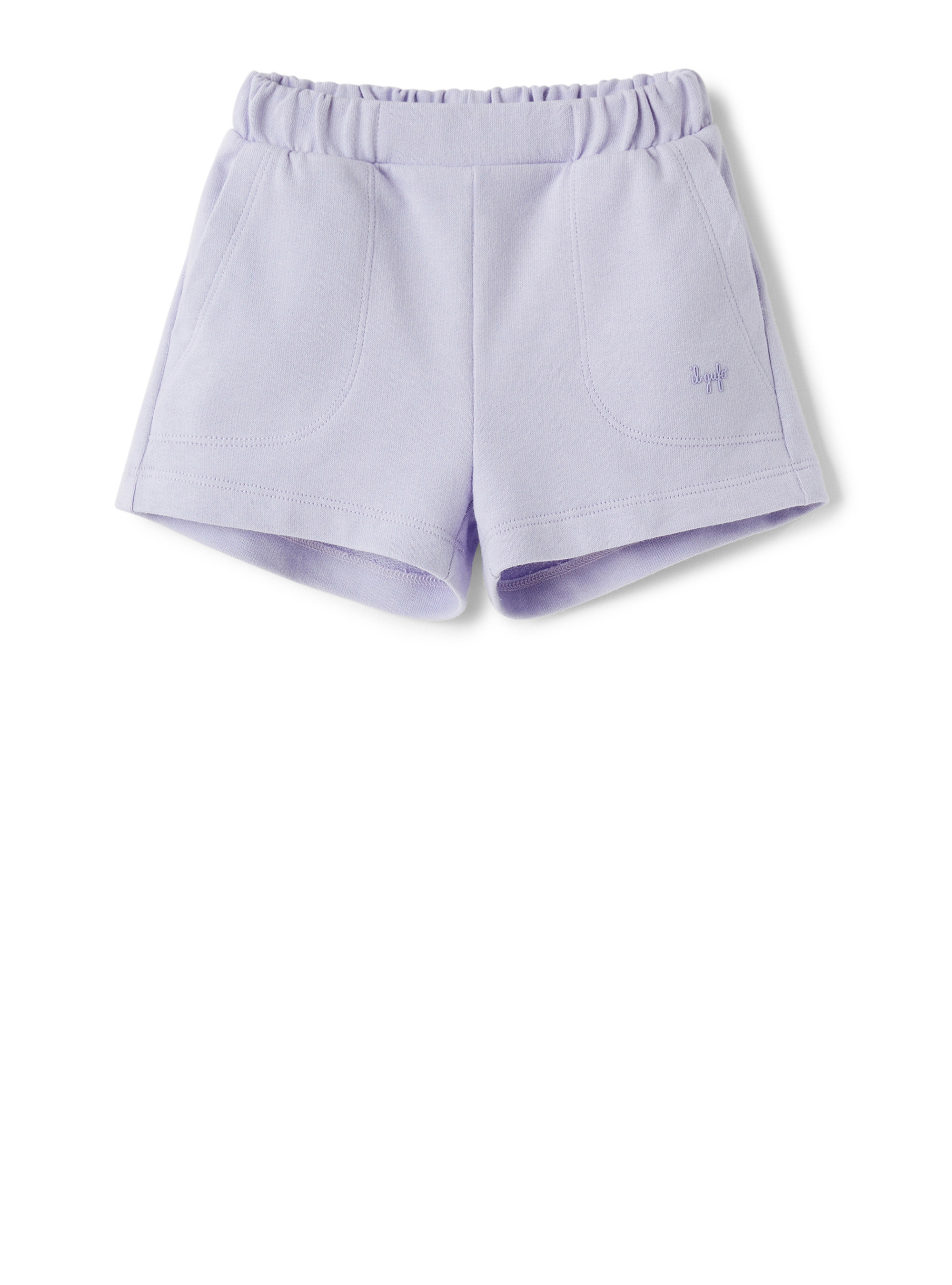 Shorts aus lilafarbenem Plüsch - Lila | Il Gufo