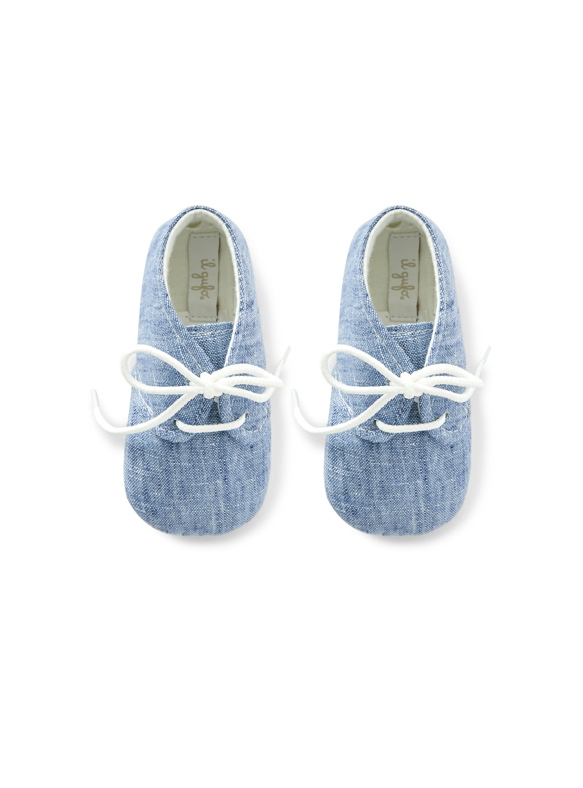 Light blue linen shoes - Blue | Il Gufo
