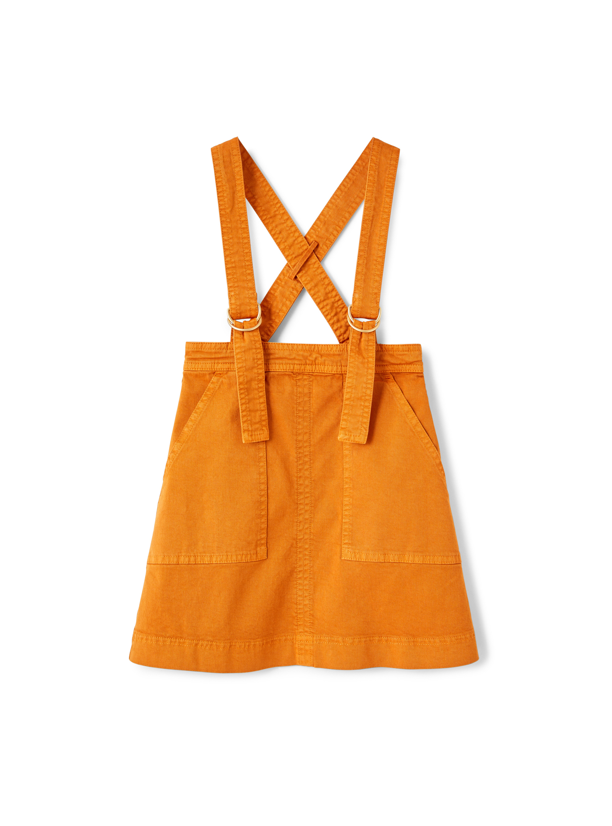 Gabardine dungarees with pockets - Orange | Il Gufo