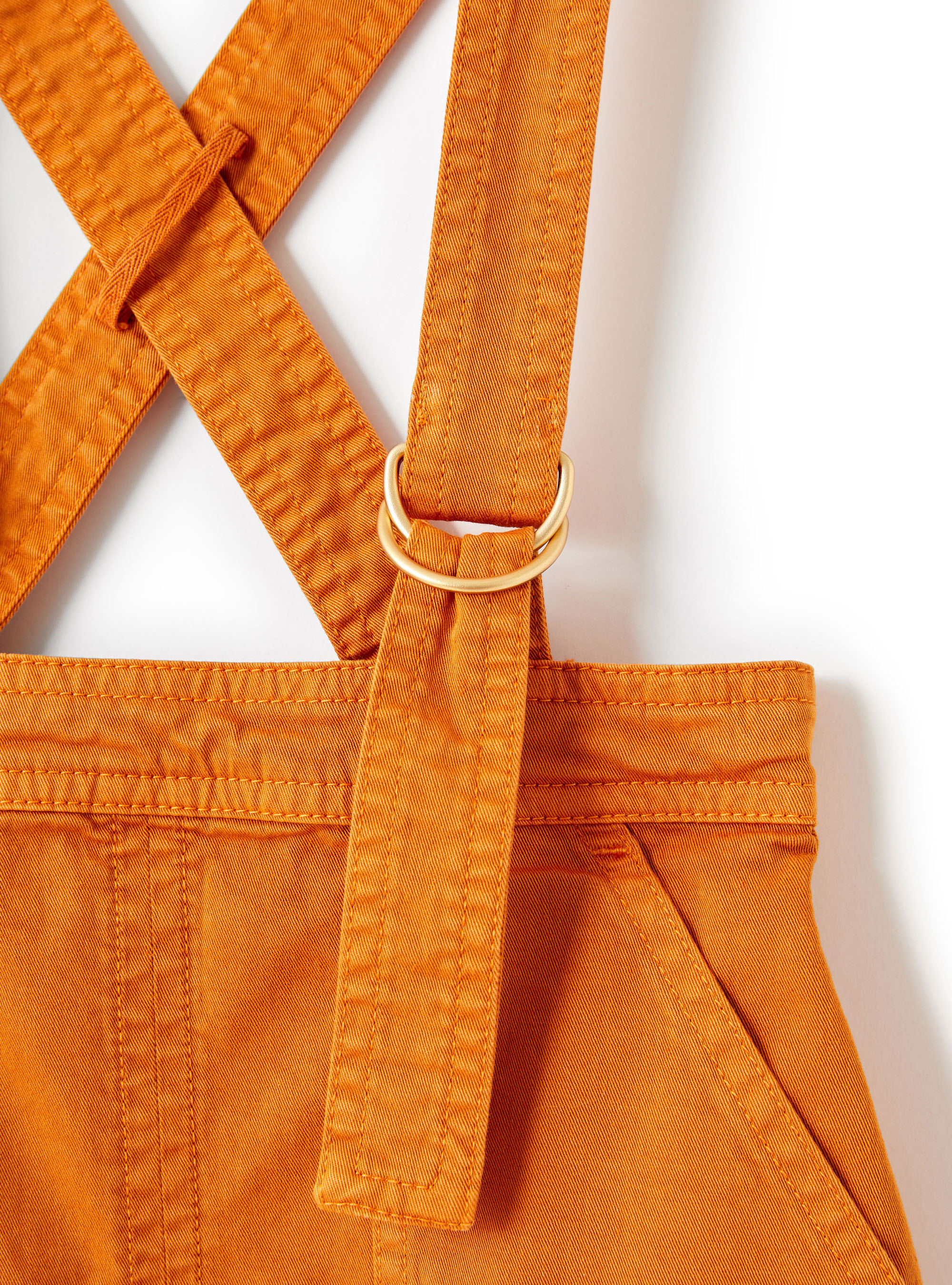 Salopette en gabardine avec poches - Orange | Il Gufo