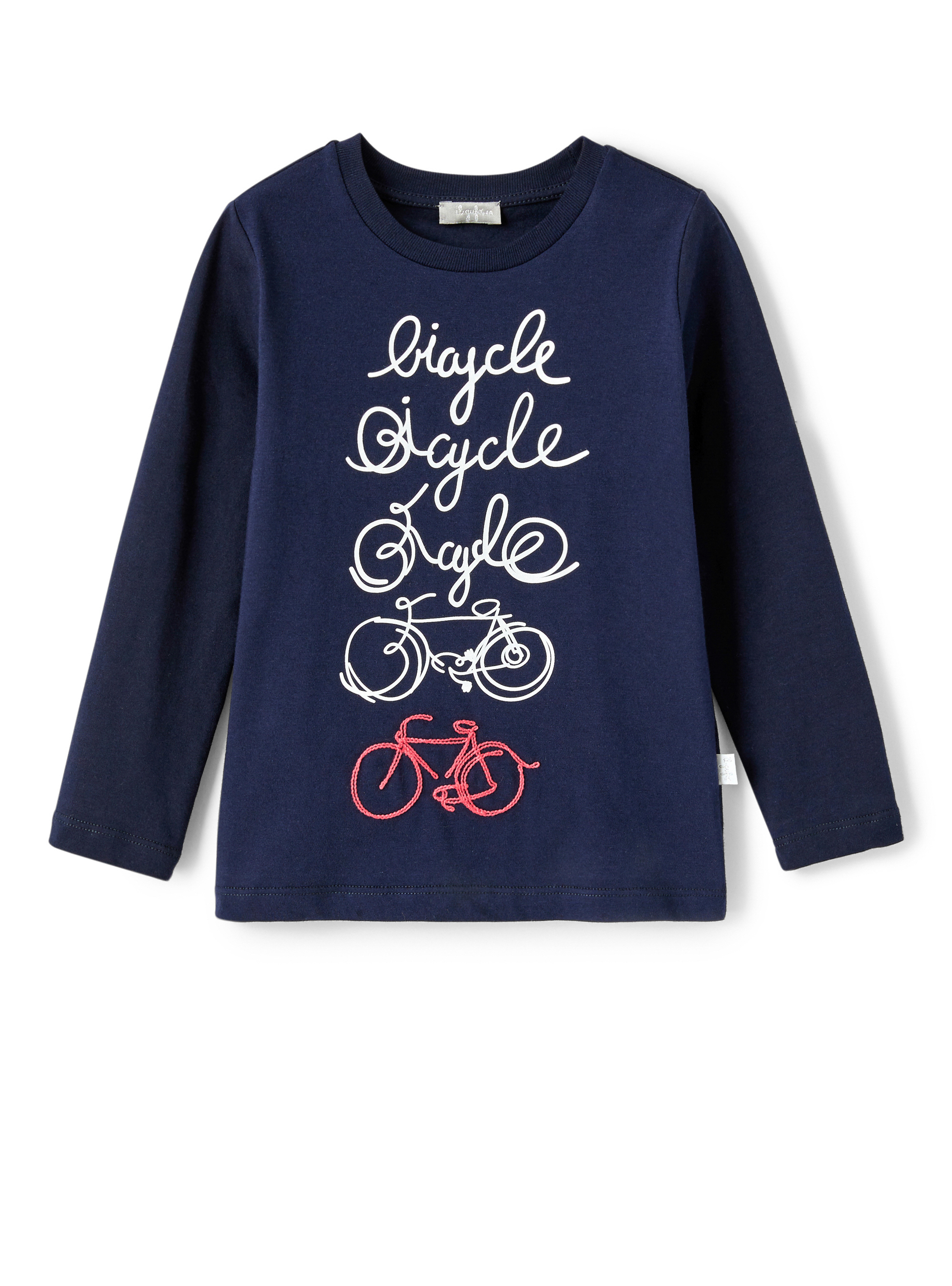 Jersey T-shirt with Bicycle print - Blue | Il Gufo